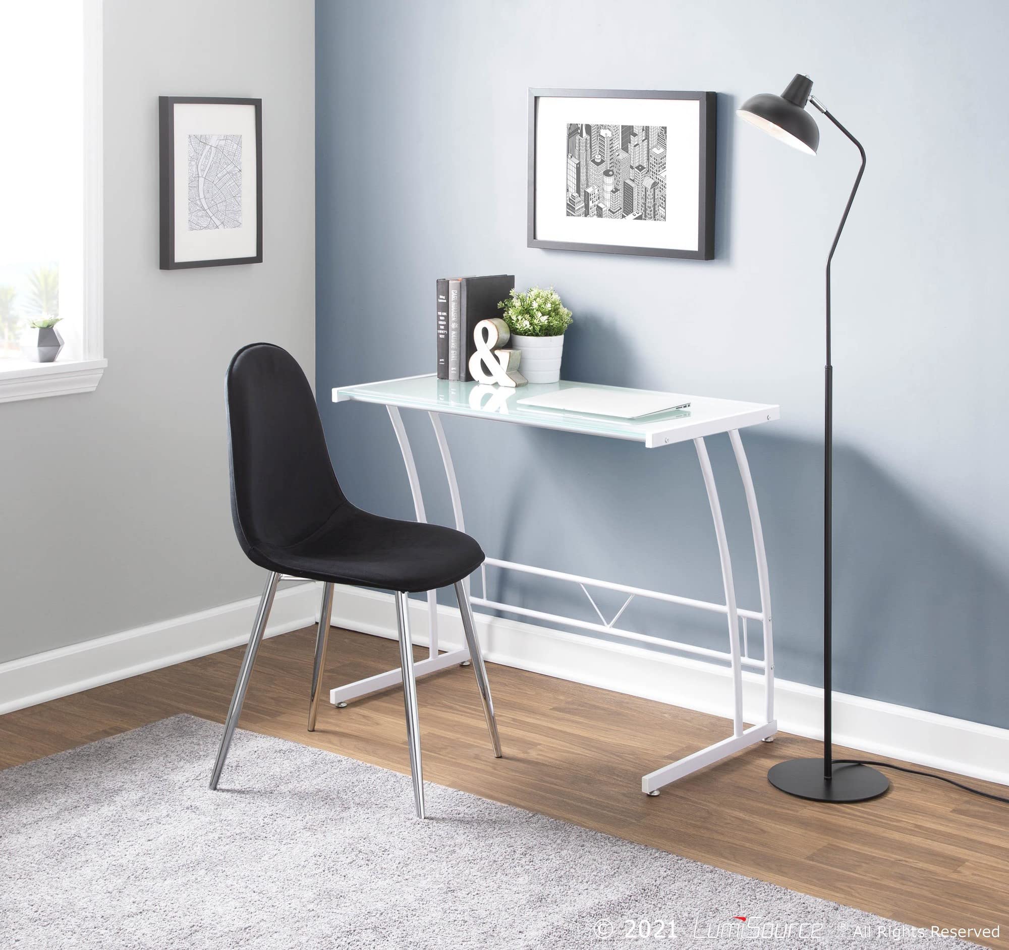 LumiSource Pebble Chair - Modern Upholstered Dining Chairs Set of 2 for Kitchen & Dining Room - Comfortable Contemporary Seating for Home & Restaurant Use