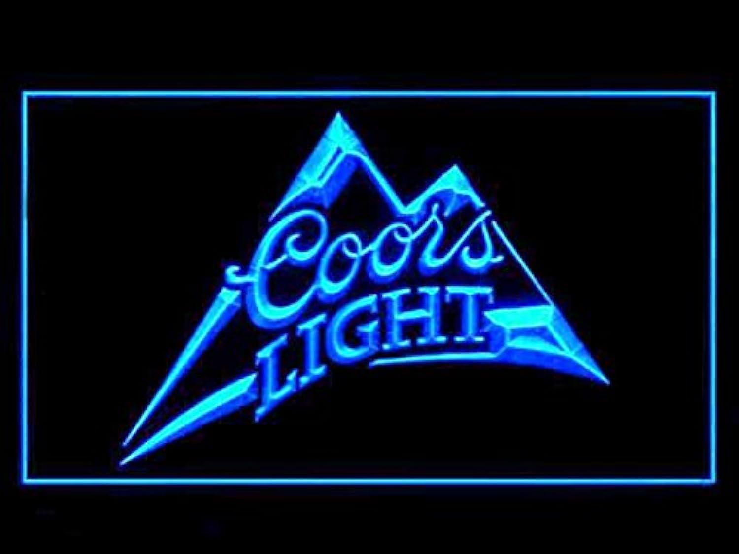 Lamazo Coors Light Beer Neon LED Bar Sign - Vintage Pub Decor for Home, Man Cave, Basement & Game Room Lighting