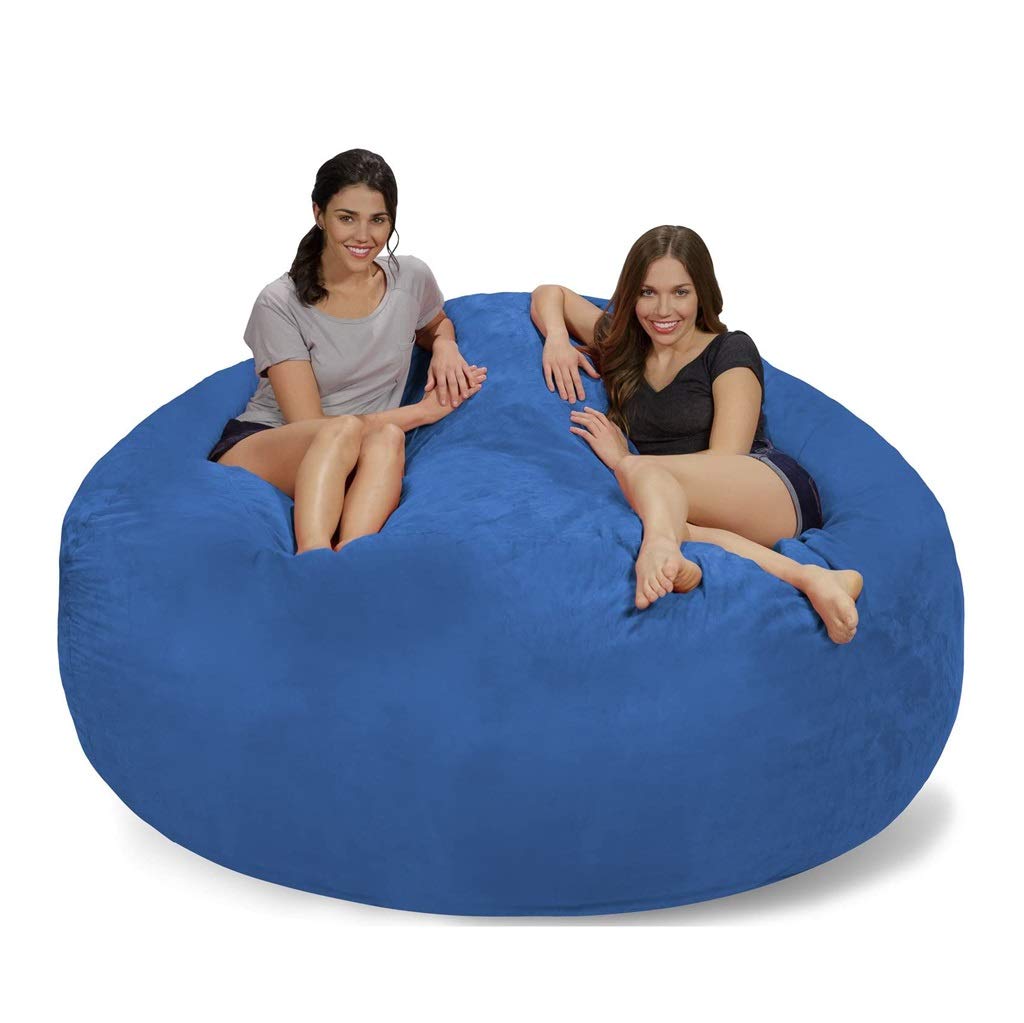 7ft Giant Memory Foam Bean Bag Sofa with Soft Microfiber Cover - Ultra Comfortable Lounge Chair for Living Room, Bedroom & Game Room (Multiple Colors Available)