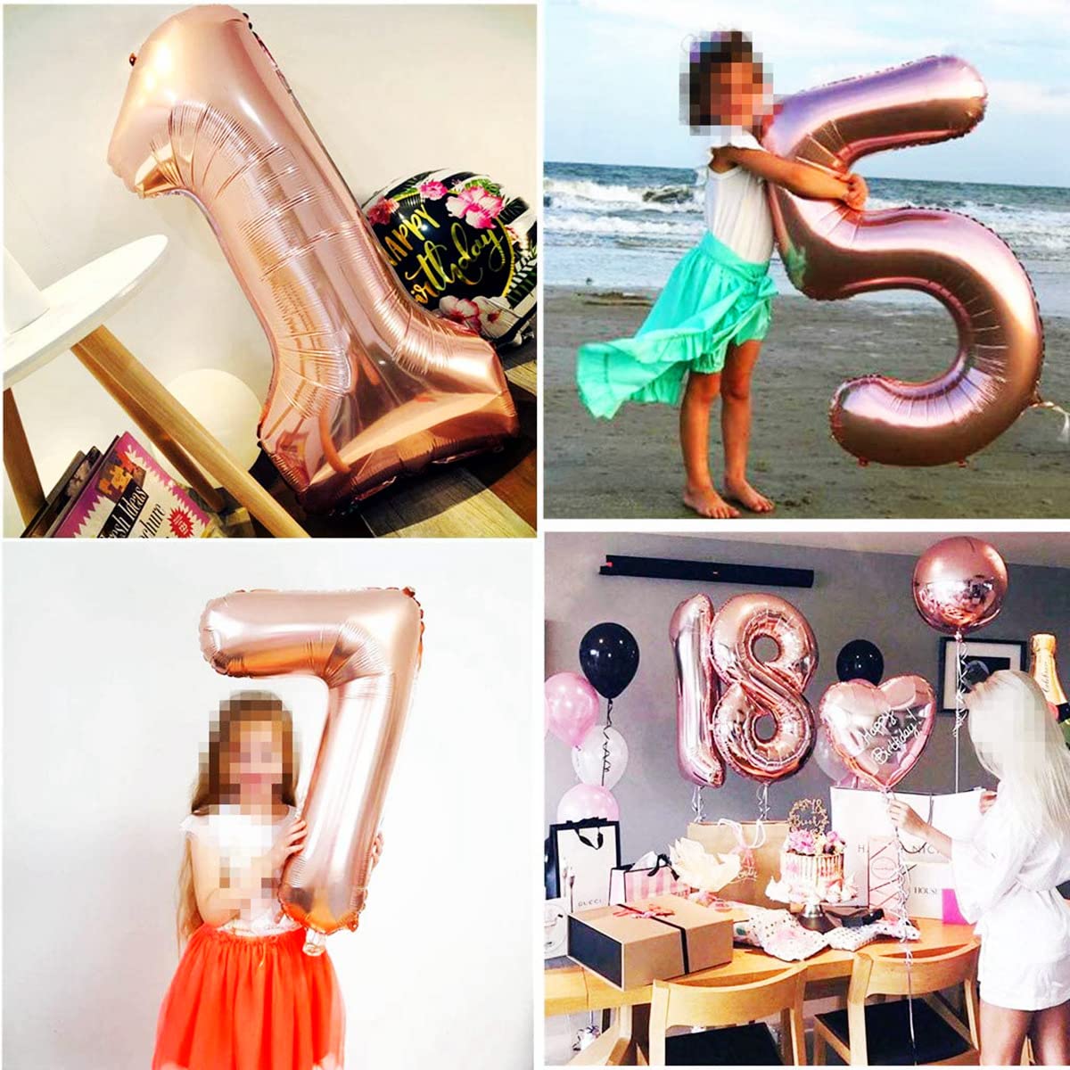 15th Birthday Rose Gold Balloons for Girls - Elegant Party Decorations for Sweet 16, 18th Birthday & Anniversary Celebrations | Perfect for Birthday Parties, Baby Showers & Special Events