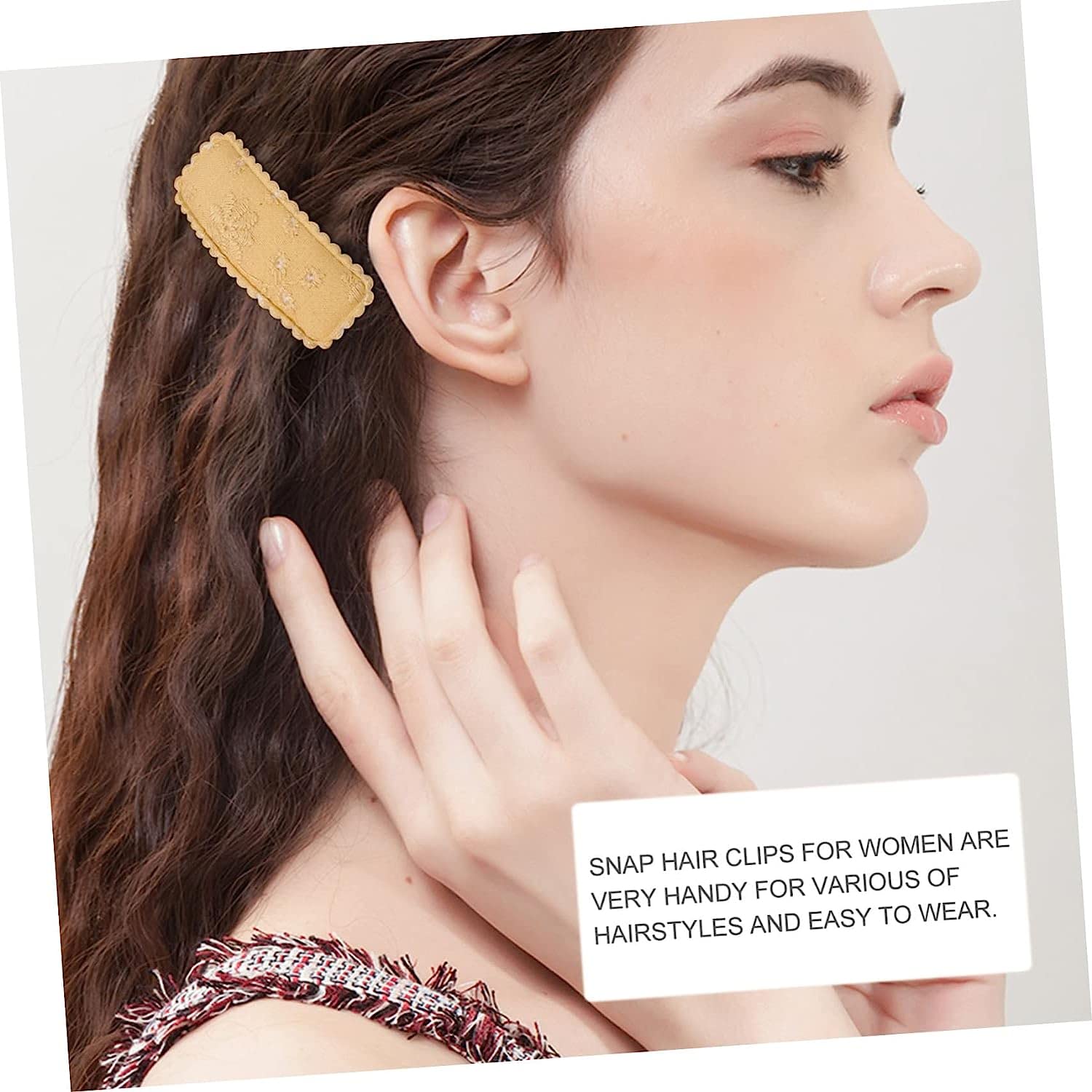MIFANI 20 Pairs Hair Pins & Clips for Women - Small Snap Barrettes for Thick Hair, Bang Clips, Macrame Decor Hair Accessories - Perfect for Wedding, Teen Girls & Everyday Styling
