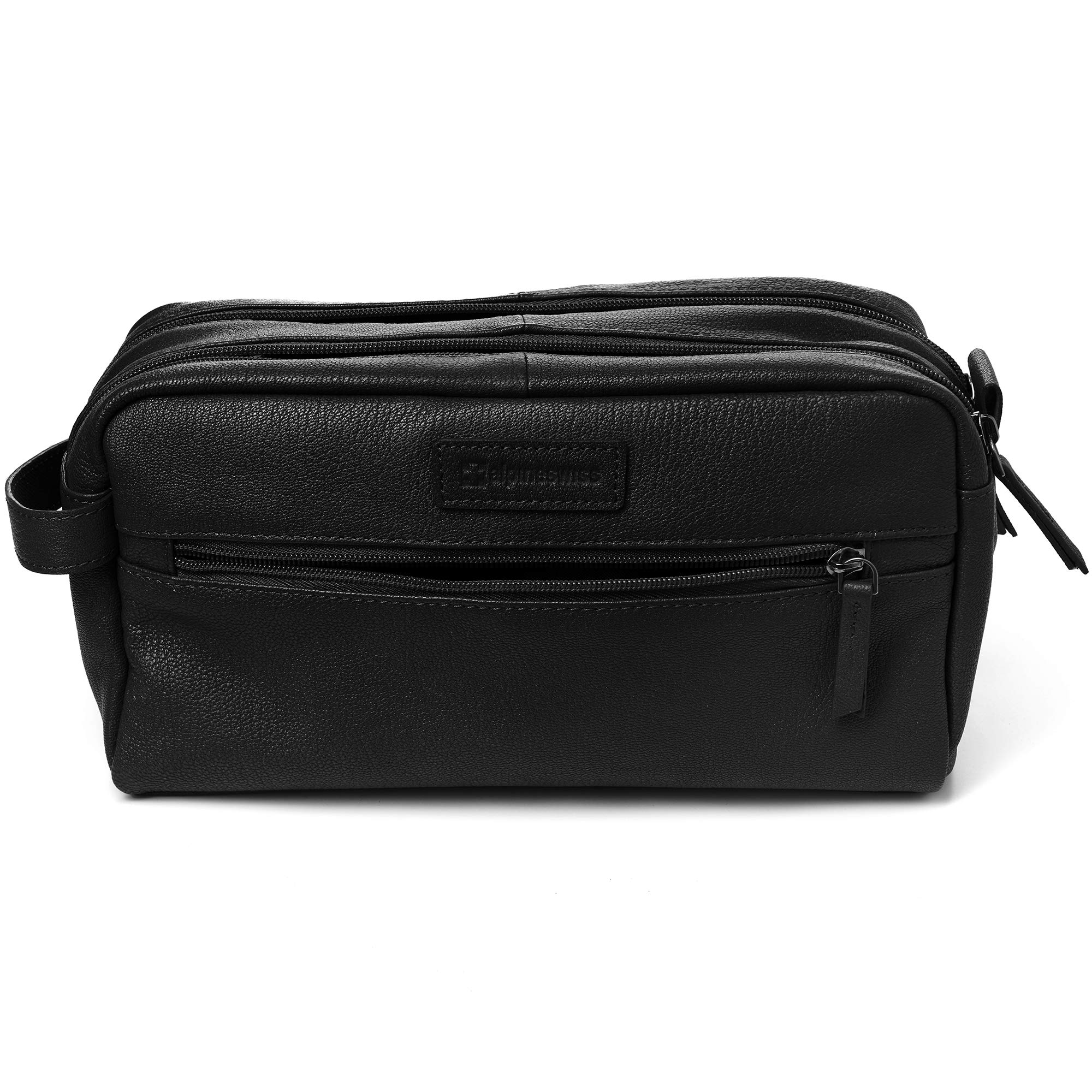 Premium Genuine Leather Toiletry Bag for Men - Alpine Swiss Sedona Travel Shaving Kit & Dopp Bag - Perfect for Business Trips, Gym, Camping & Weekend Getaways