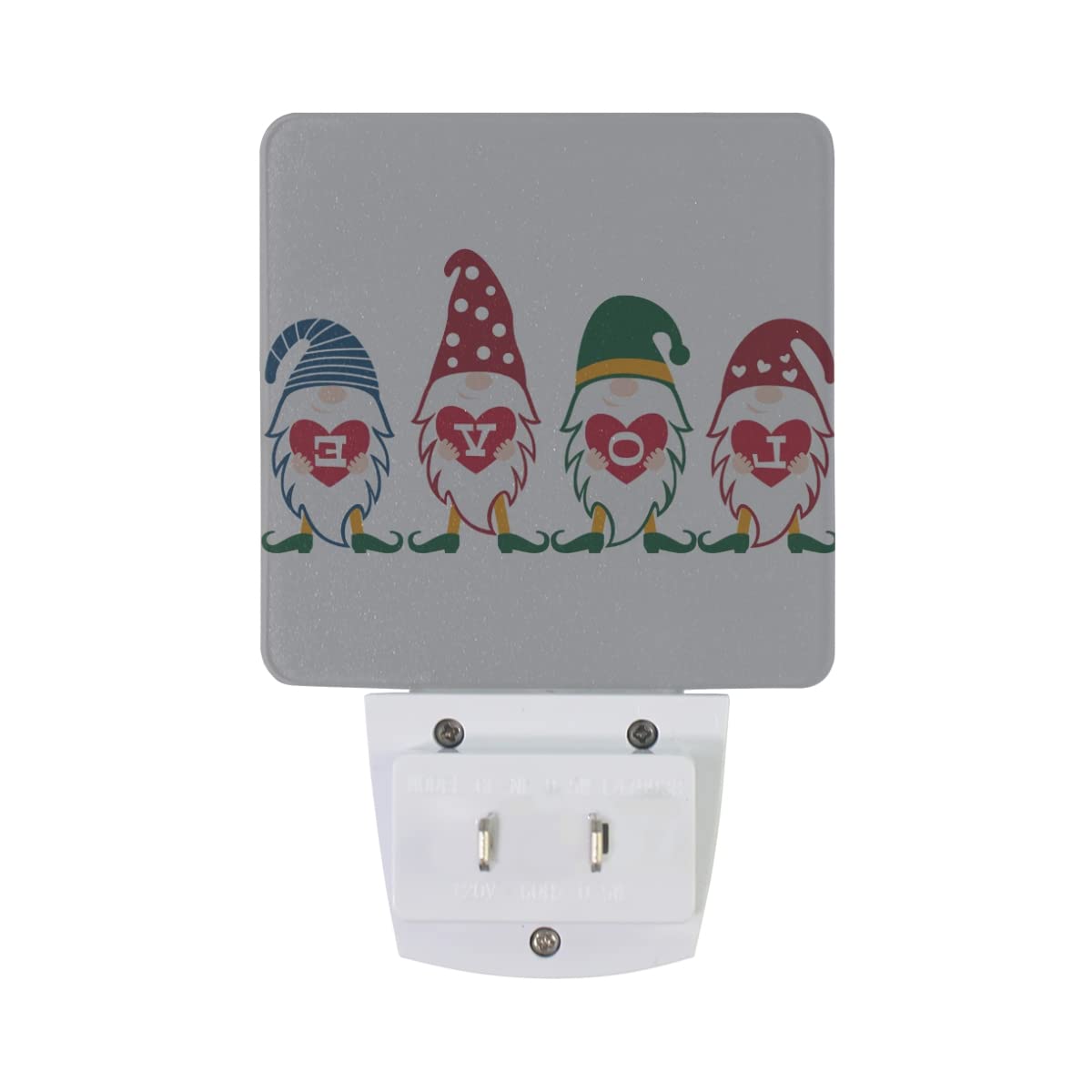 Gnome Night Light with Heart & Love Letter - Dusk to Dawn Sensor LED Plug-in Nightlight for Bedroom, Bathroom, Kitchen, Hallway & Stairs | Energy Efficient Auto On/Off | Perfect for Valentine's Decor, Nursery Lighting & Cozy Home Ambience