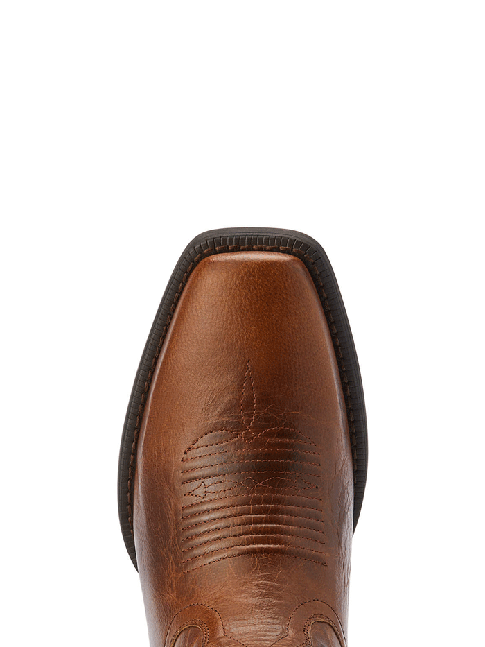 Ariat Men's Sport Boss Western Boot - Rich Cognac Brown Leather Cowboy Boots for Riding, Work & Casual Wear