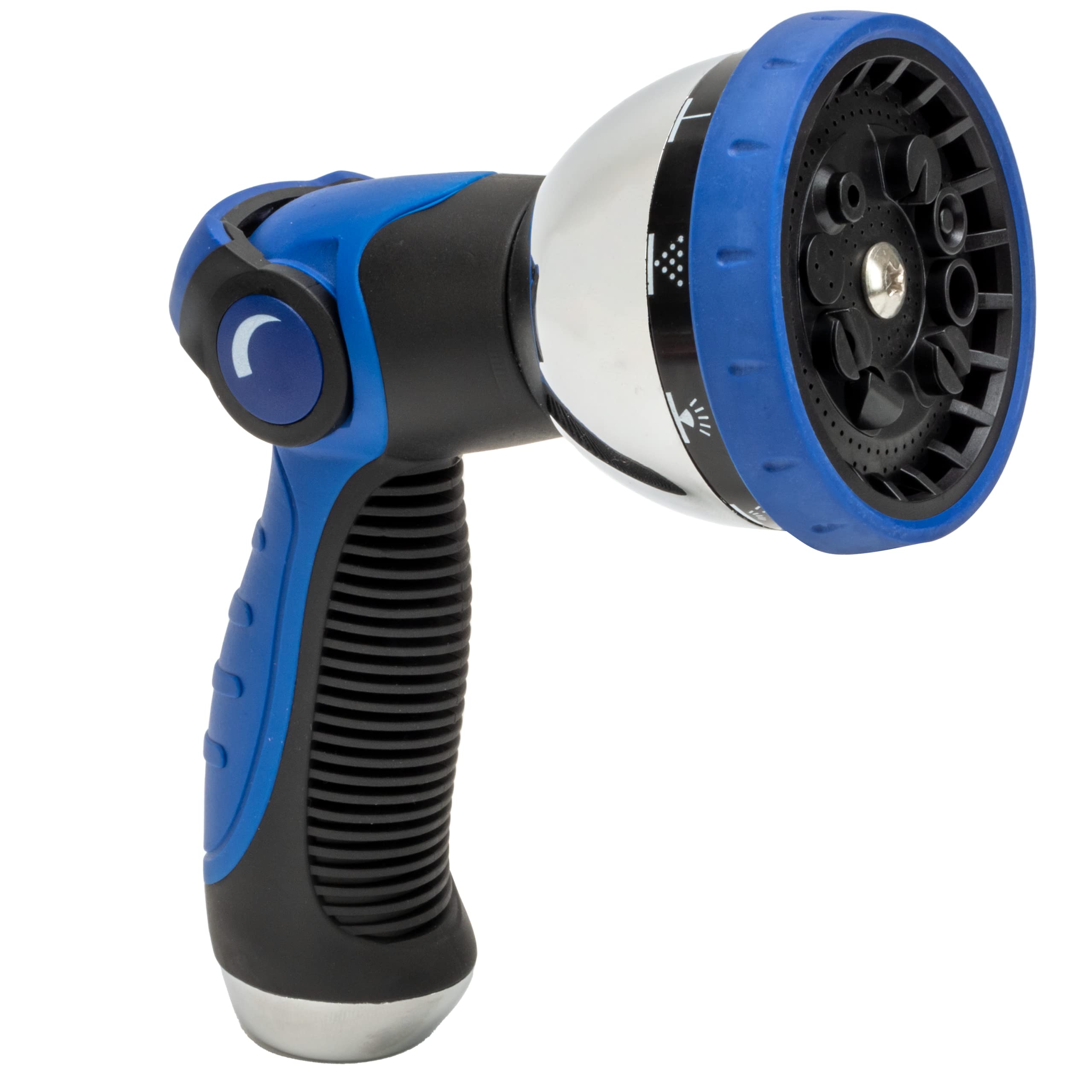 VIKING Heavy Duty Garden Hose Nozzle - 10 Adjustable Spray Patterns, Thumb Control for Car Washing, Plant Watering, Pet Bathing & Home Cleaning | Perfect for Lawn Care, Outdoor Cleaning & Gardening