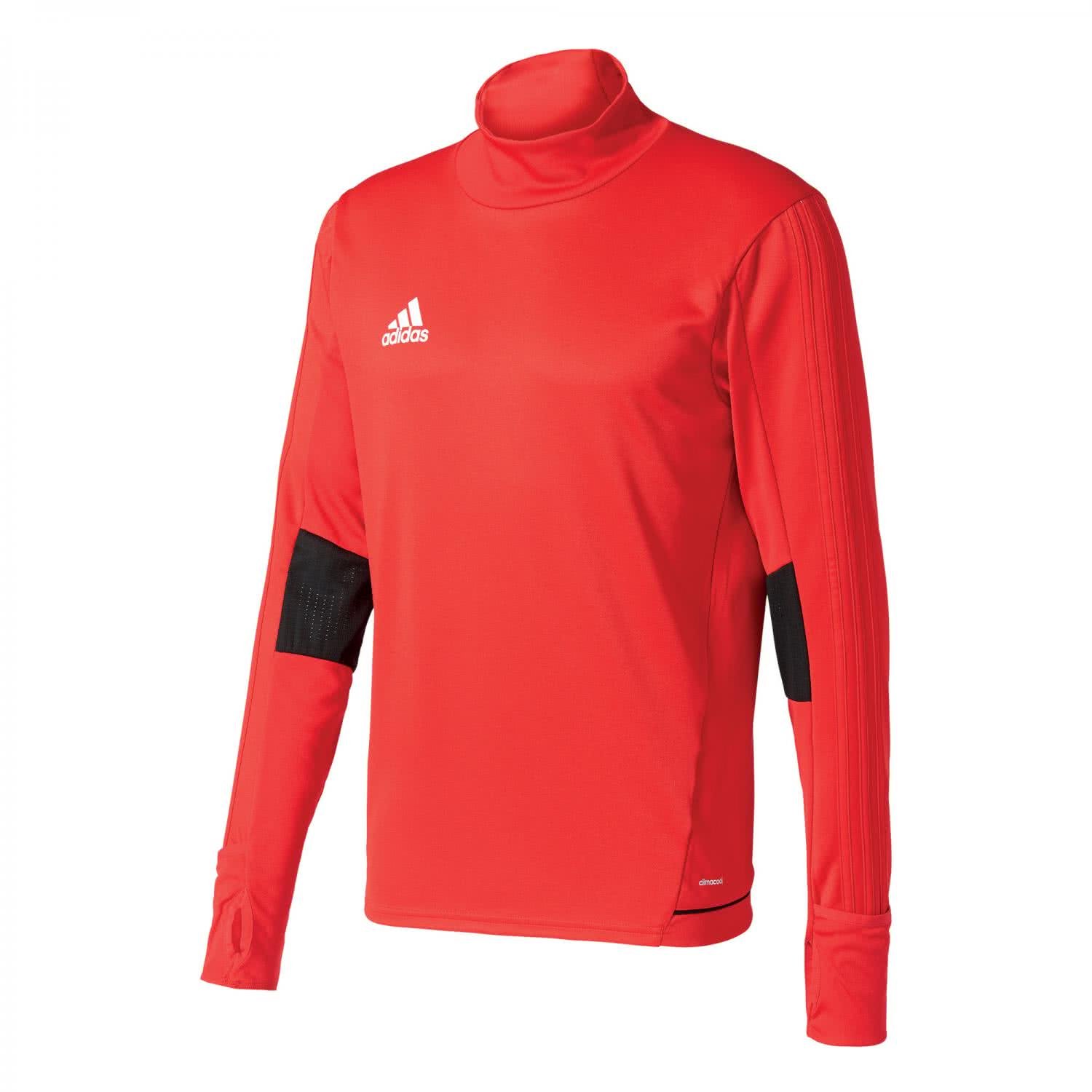 Adidas Tiro 17 Plain Training Top for Men - Breathable Soccer Jersey, Red/White/Black, Size M - Perfect for Soccer Practice, Gym Workouts & Casual Wear