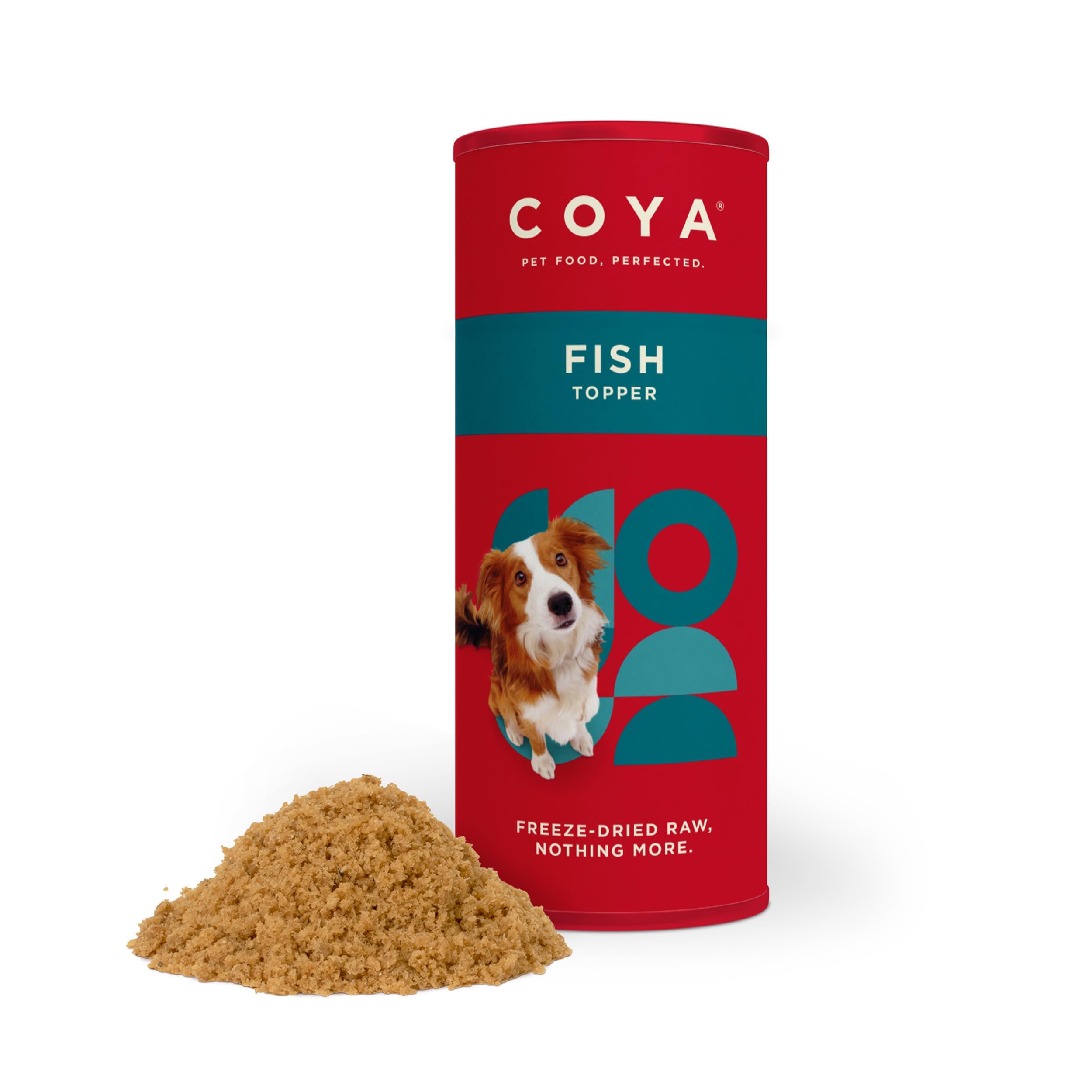 COYA Freeze-Dried Raw Dog Food Topper - Hypoallergenic Grain-Free Fish Recipe (50g) | 97.5% Fish with Added Vitamins & Minerals | Easy Raw Nutrition for Dogs | Perfect for Picky Eaters & Sensitive Stomachs | Great for Topping Kibble or Mixing with Wet Food