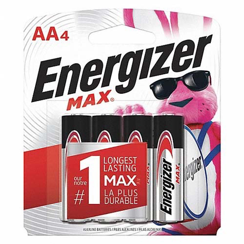 Energizer AA MAX Alkaline Batteries 4-Pack - Long-Lasting Power for Toys, Flashlights & Remote Controls