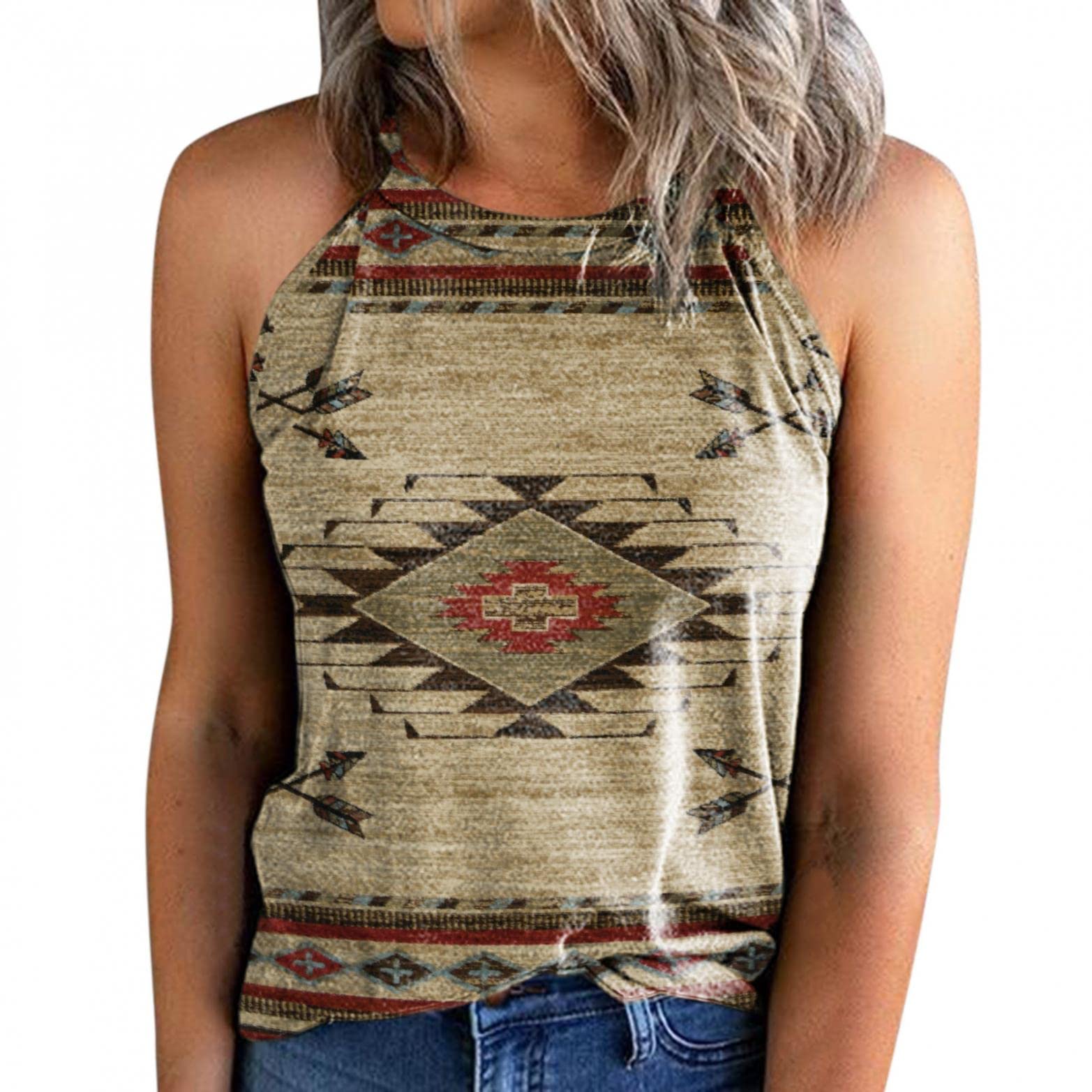 Masbird Women's Summer Tops 2024 - Loose Fit V-Neck Spaghetti Strap Tank Tops, Casual Sleeveless Shirts for Women | Perfect for Beach, Vacation, and Everyday Wear