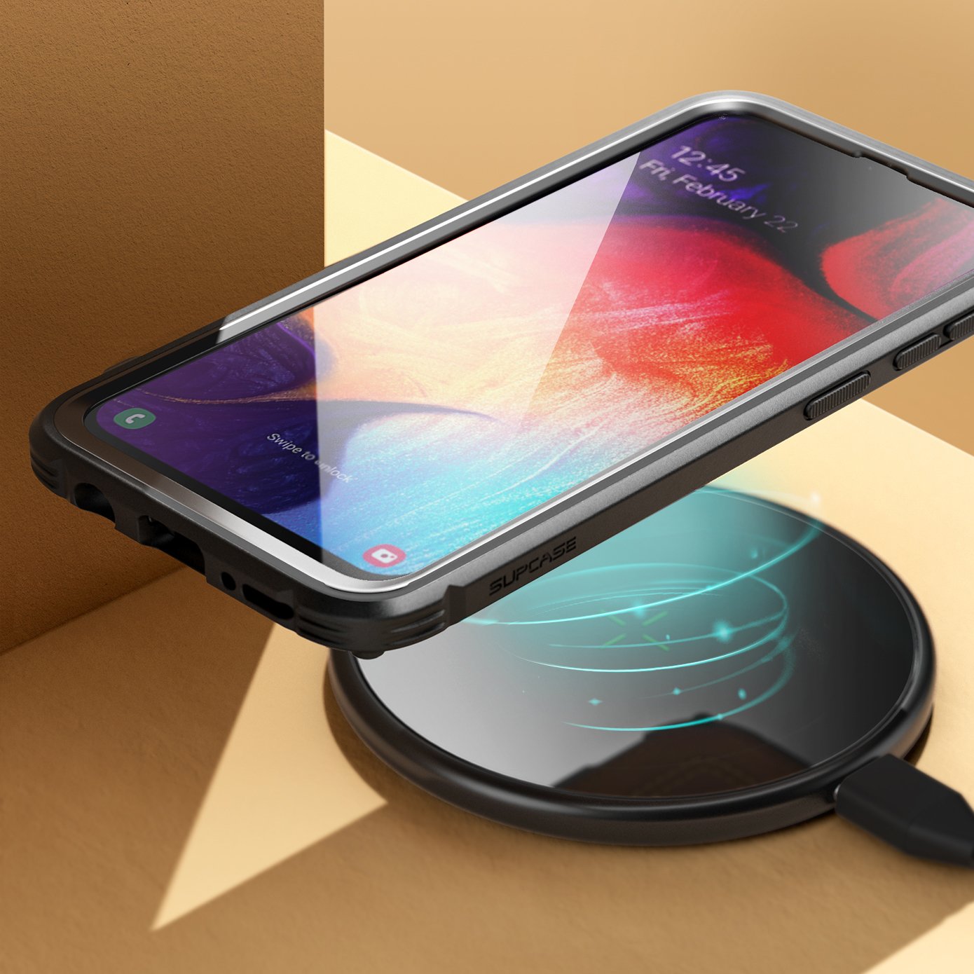 Samsung Galaxy A50 Unicorn Beetle Pro Series Royal Leather Case - Brown | Slim Protective Cover with Kickstand for Men & Women | Perfect for Work, Travel & Everyday Use