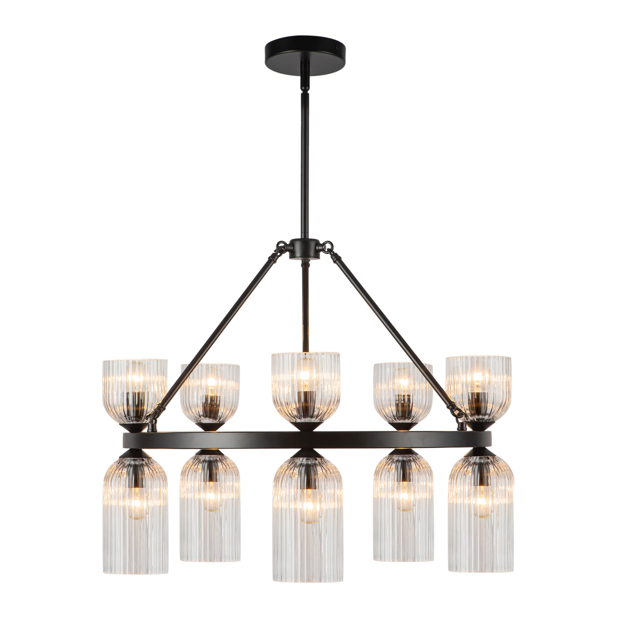 Sierra Chandelier - Modern Crystal Ceiling Light Fixture for Dining Room, Living Room & Bedroom | Elegant Lighting Decor for Home & Wedding