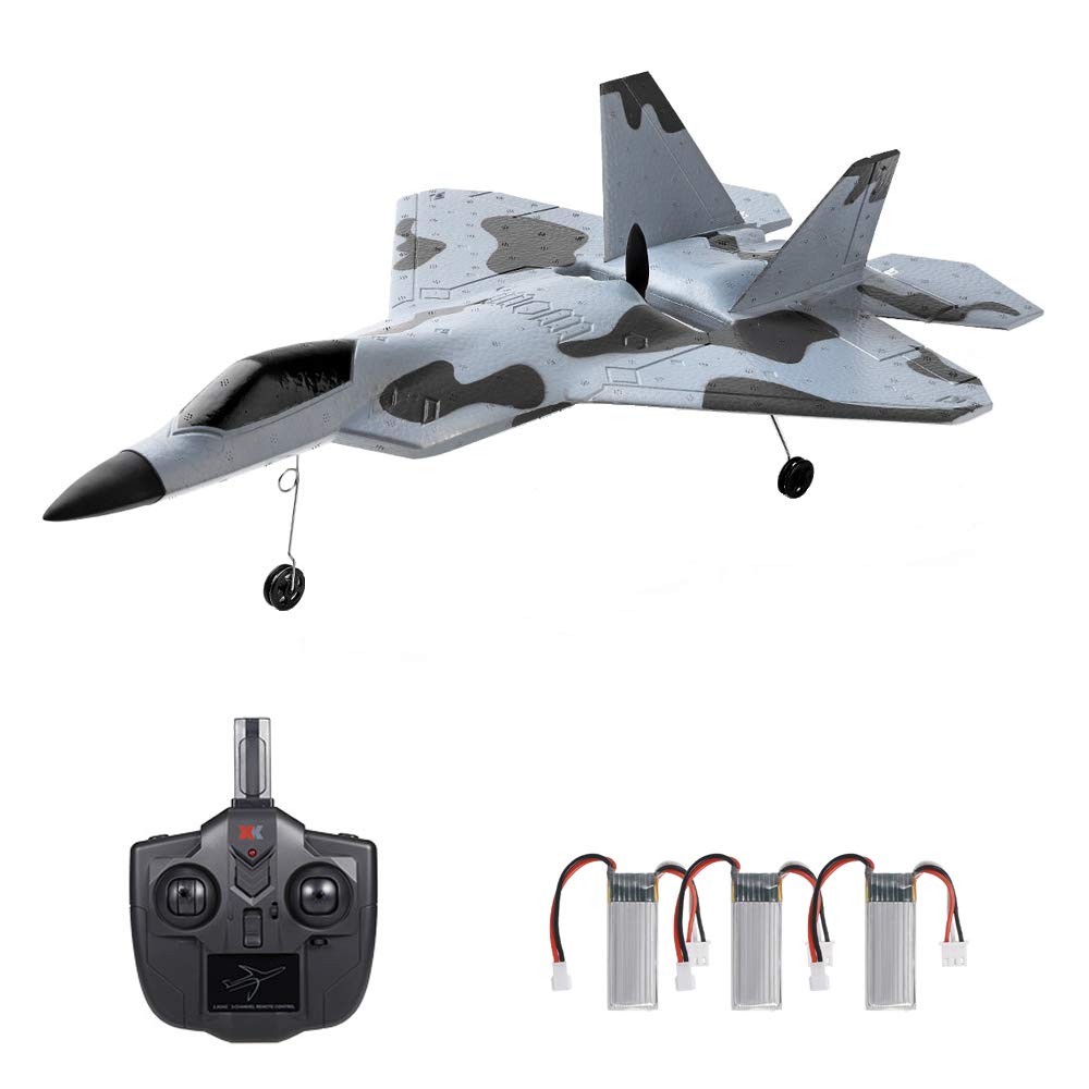 GoolRC WLtoys XKS A180 RC Airplane - 2.4GHz 2 Channel Remote Control Plane with 6-Axis Gyro, Adjustable Rudder & Brushless Motor | Includes 3 Batteries | Ready-to-Fly Foam RC Aircraft for Adults & Beginners | Perfect for Outdoor Flying, Backyard Fun & RC Hobby Enthusiasts