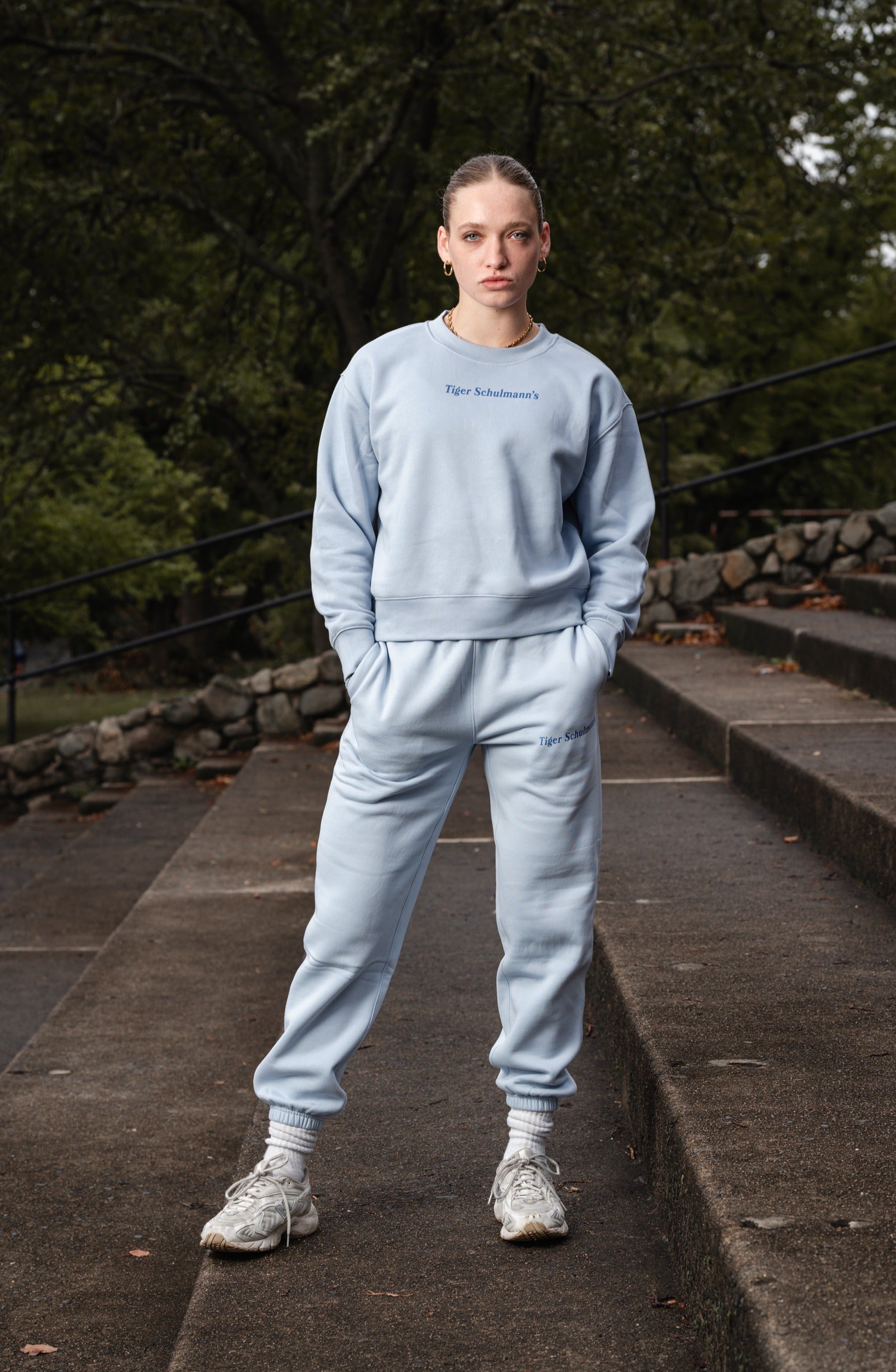 Momentum Women's Crew Neck T-Shirt - Soft Powder Blue Cotton Top for Casual Wear | Perfect for Everyday Outfits, Lounge & Workouts