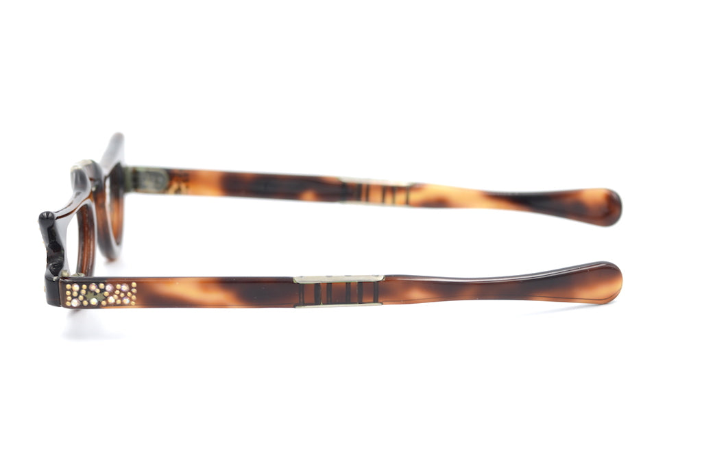 1/2 Inch Foldable Diamond Glasses - Brown | Elegant Reading Glasses for Women & Men, Perfect for Travel, Office, and Home Use