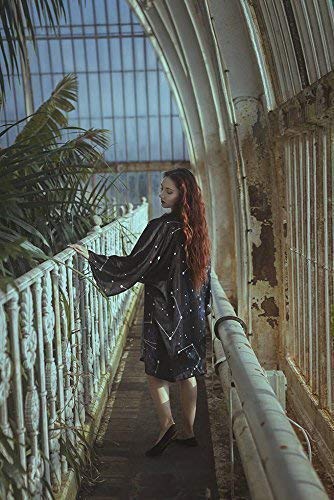 Dark Galaxy Halloween Kimono Jacket - Asian Japanese Korean Fashion Robe with Constellation Print | Perfect for Cosplay, Halloween Costumes, and Themed Parties