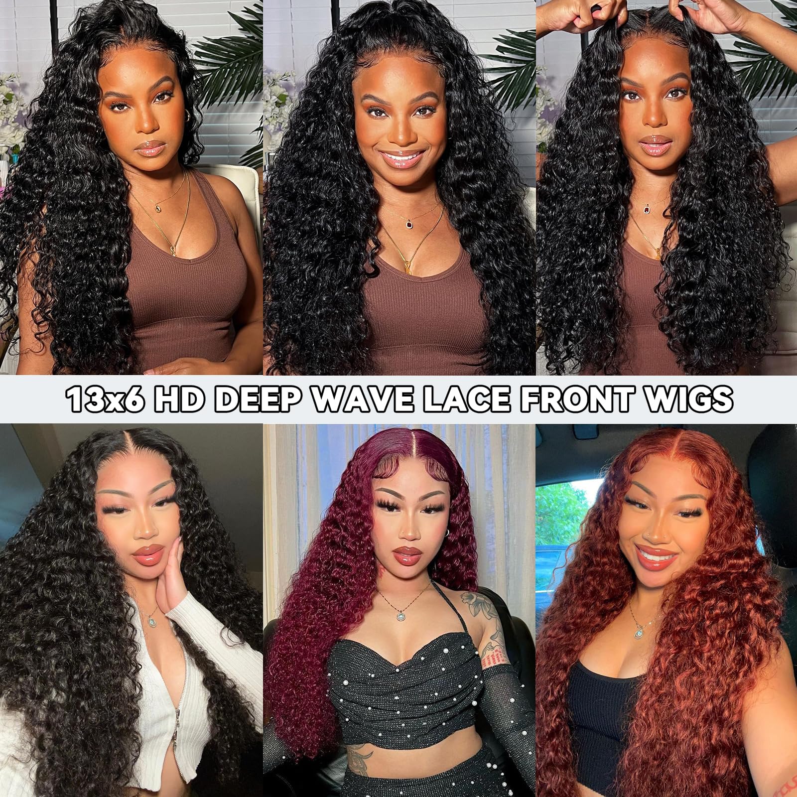30 Inch Deep Wave Lace Front Wigs Human Hair 250% Density 13x6 HD Lace Frontal Wigs - Pre Plucked Deep Curly Glueless Human Hair Wigs for Women | Perfect for Daily Wear, Cosplay, Parties & Special Occasions