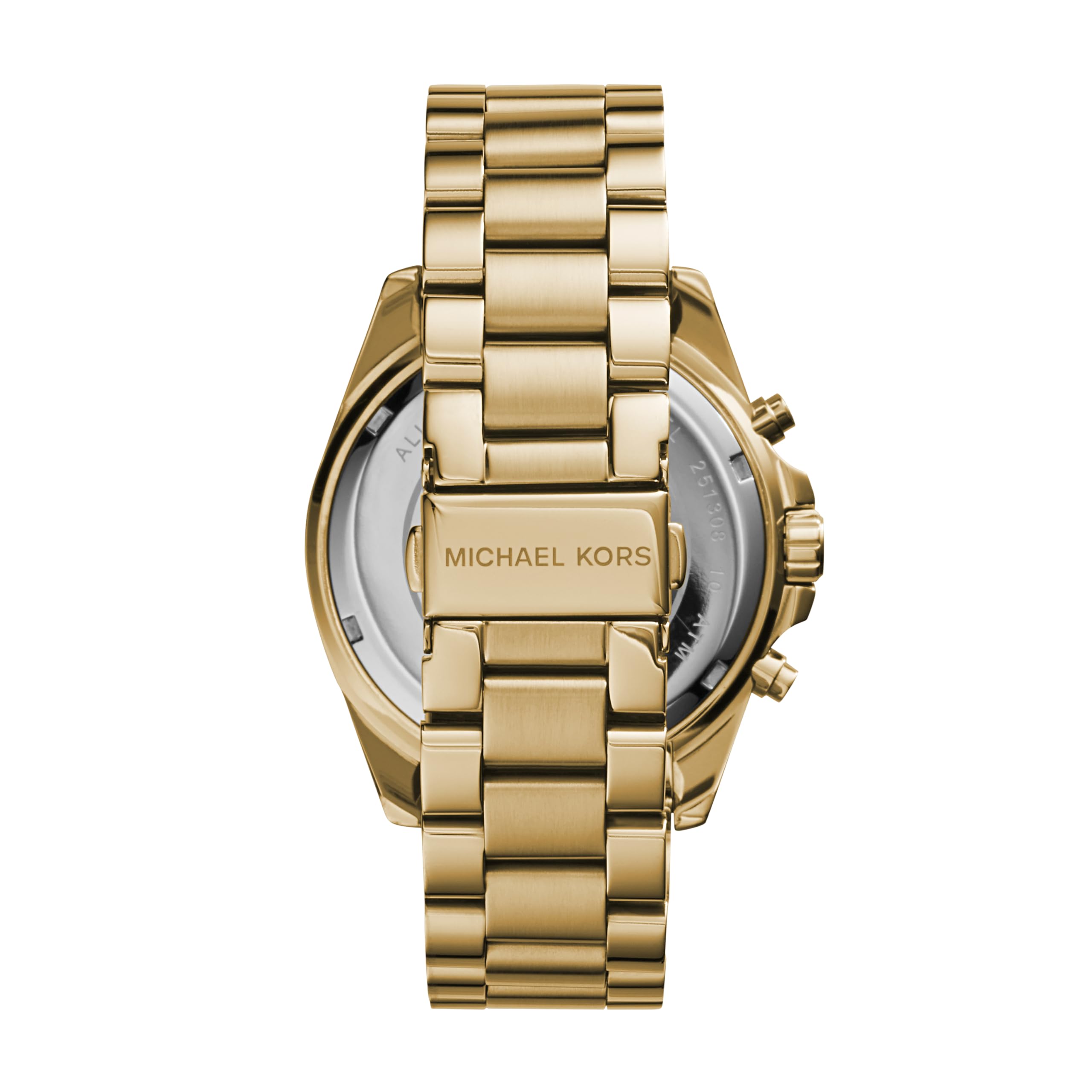 Michael Kors Bradshaw Women's Stainless Steel Chronograph Watch with Leather/Steel Band - Elegant Dress Watch for Business, Party & Everyday Wear