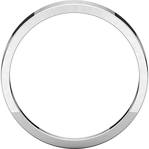 4mm Sterling Silver Flat Tapered Wedding Band Ring - Size 11 - Perfect for Men's & Women's Wedding, Anniversary, or Promise Rings