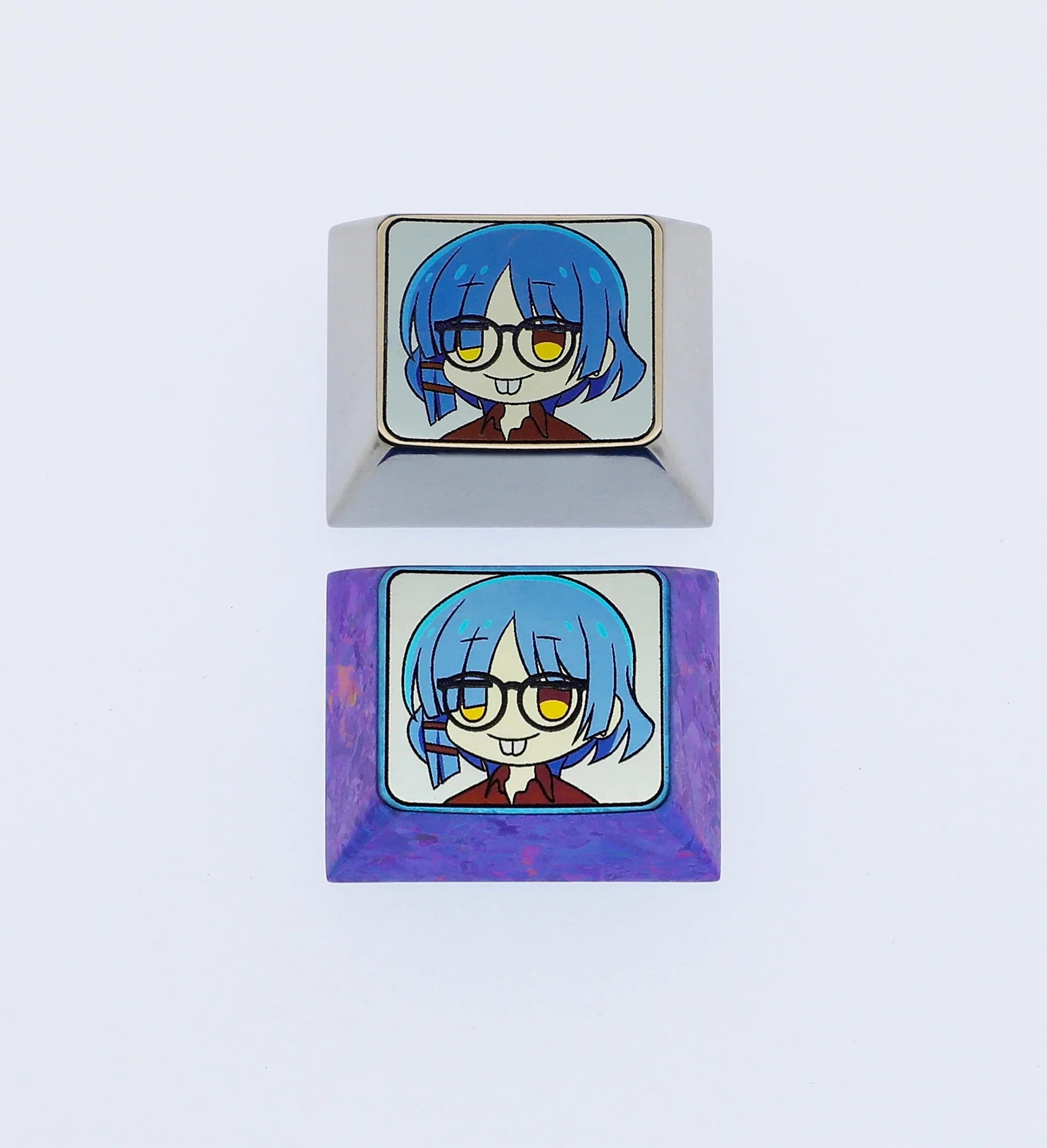 Bocchi The Rock! Yamada Ryo 1.25U Titanium Alloy Custom Carved Keycap - Premium Mechanical Keyboard Decorative Key for Anime Fans & Gamers - Perfect for Cosplay, Collecting & Keyboard Customization