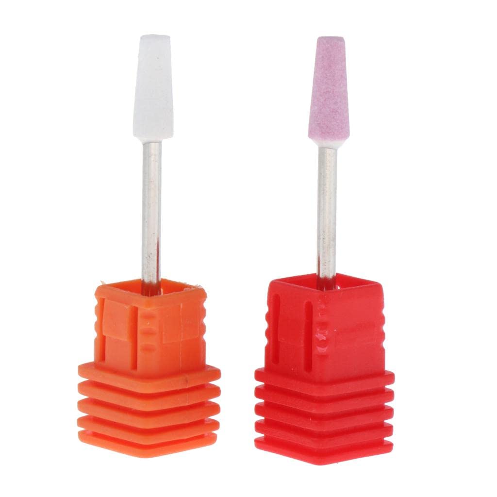 2PCS Nail Art Drill Bit Set - Professional Grinding Barrel Head for Salon & DIY Manicure - Perfect for Acrylic Nails, Gel Extensions & Nail Art Design