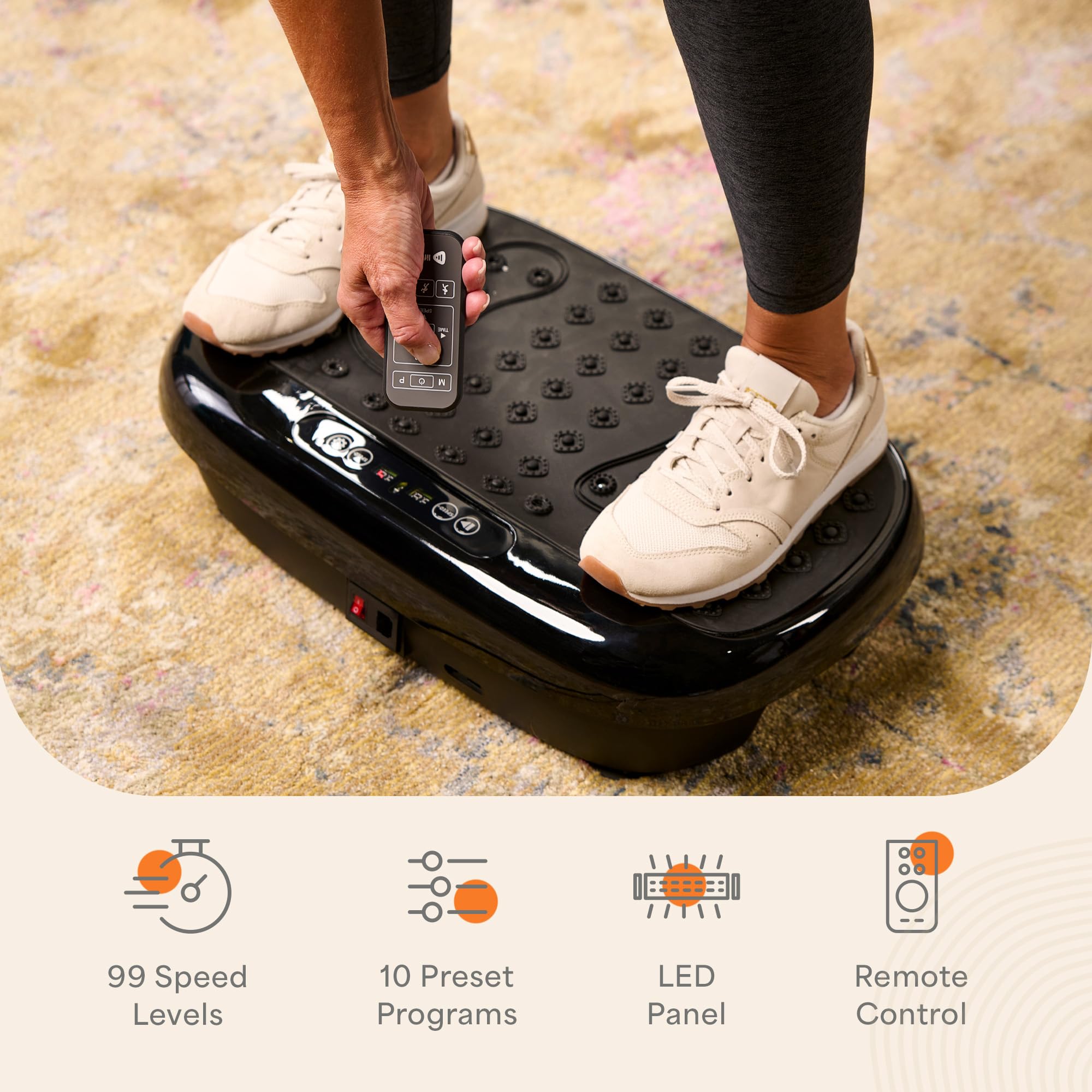 Lifepro Vibration Plate Exercise Machine with Magnetic Therapy - Full Body Workout Platform for Weight Loss & Muscle Toning | Portable Vibration Trainer for Home Gym, Lymphatic Drainage & Post-Workout Recovery | Perfect for Beginners, Seniors & Physical Therapy