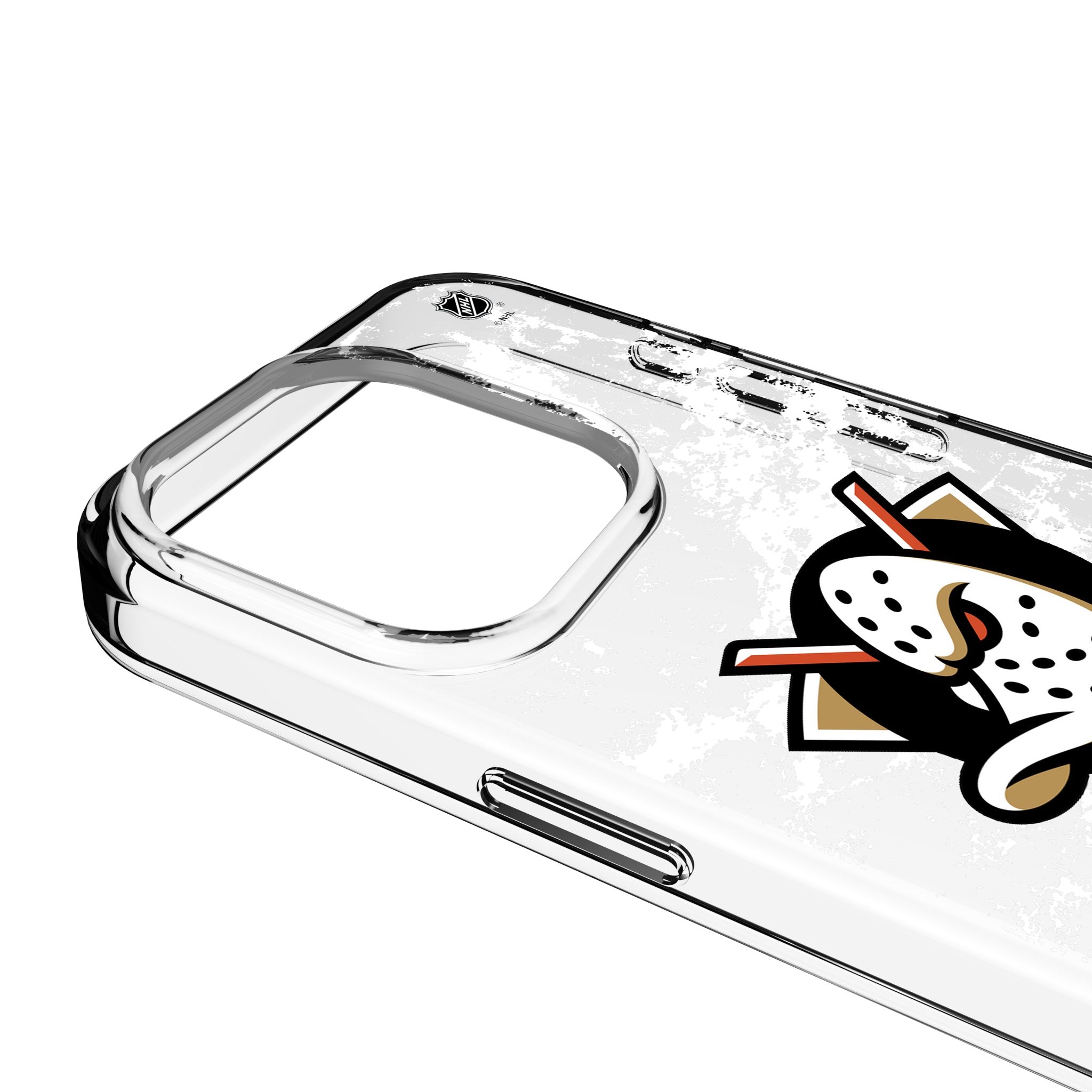 Anaheim Ducks NHL Ice Stripe Clear Protective Case for iPhone 14/13/12/11 Pro Max - Durable Shockproof Cover for Hockey Fans - Perfect for Games, Travel & Everyday Use