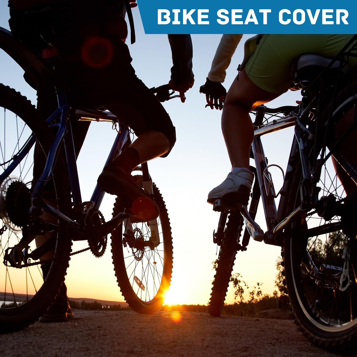 2 Pack Universal Waterproof Bike Seat Cover - Rainproof & Dust Resistant Bicycle Saddle Protector for Outdoor Cycling, Commuting & All Weather Protection