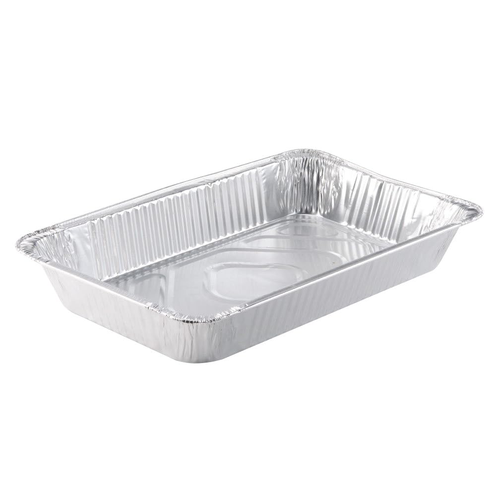 Pactiv Y6050XH Full Size Aluminum Steam Pans with Ribbed Design - 20.75