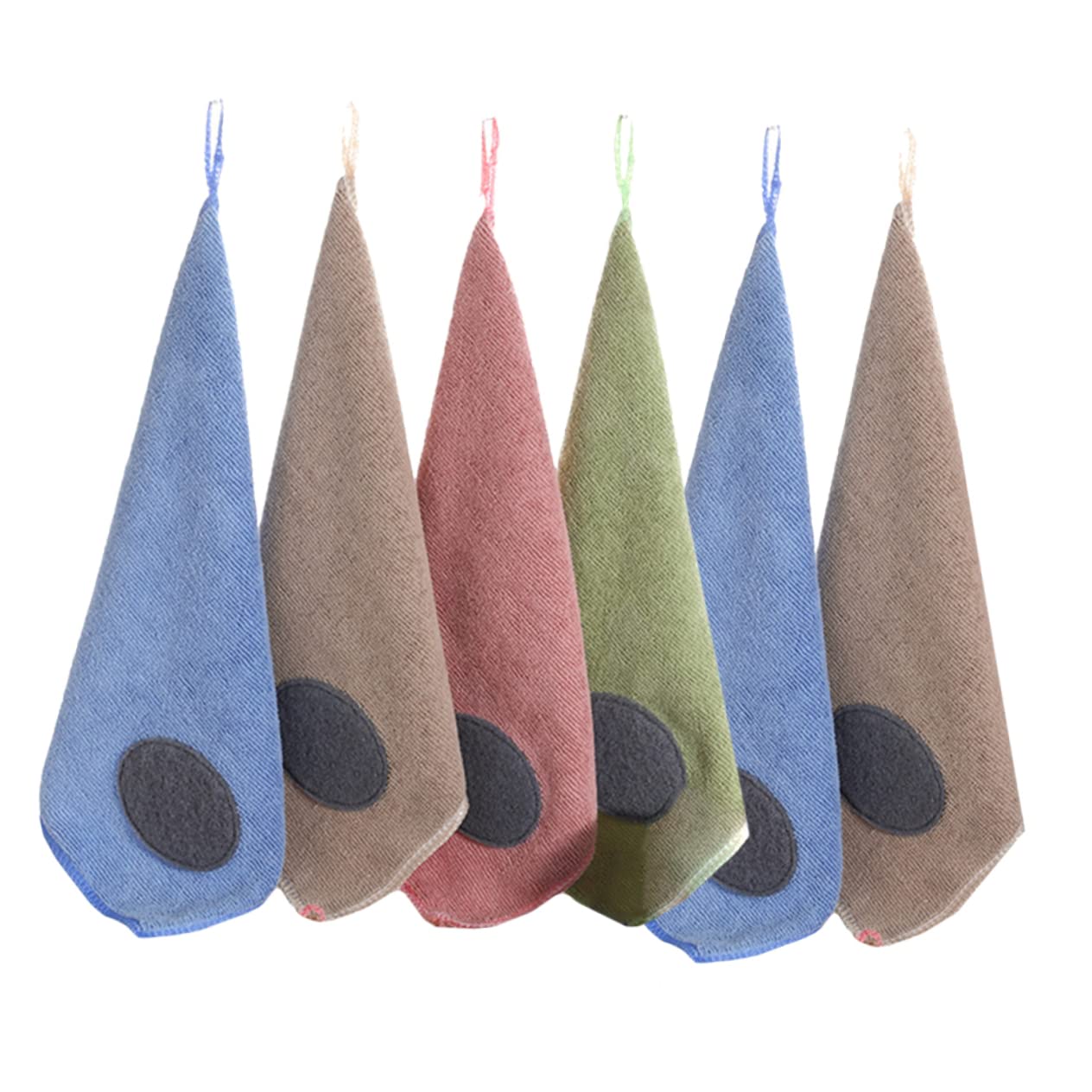 Hemoton 6pcs Fast Drying Kitchen Towels - Cotton Dish Cloths for Cleaning & Car Care