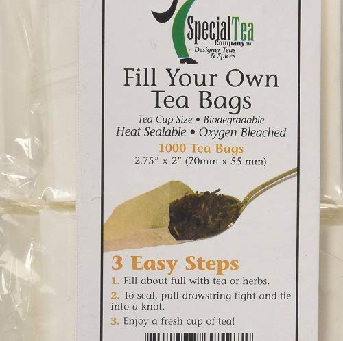 Premium 1000 Count Empty Tea Bags for Loose Leaf Tea - DIY Herbal Tea, Blooming Tea & Tea Blending - Perfect for Home Brewing, Gifts & Tea Business
