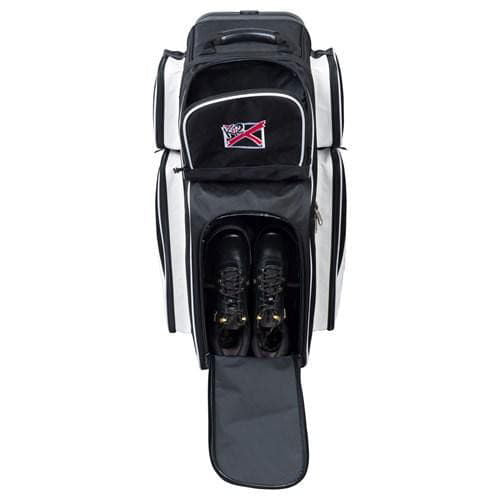 KR Strikeforce Fast Triple Roller Bowling Bag - Black/White - Durable & Lightweight for Tournaments & League Play