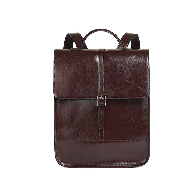 Premium Genuine Leather Backpack for Men & Women - Durable & Stylish Laptop Bag for Work, Travel & School - Water-Resistant & Spacious Design