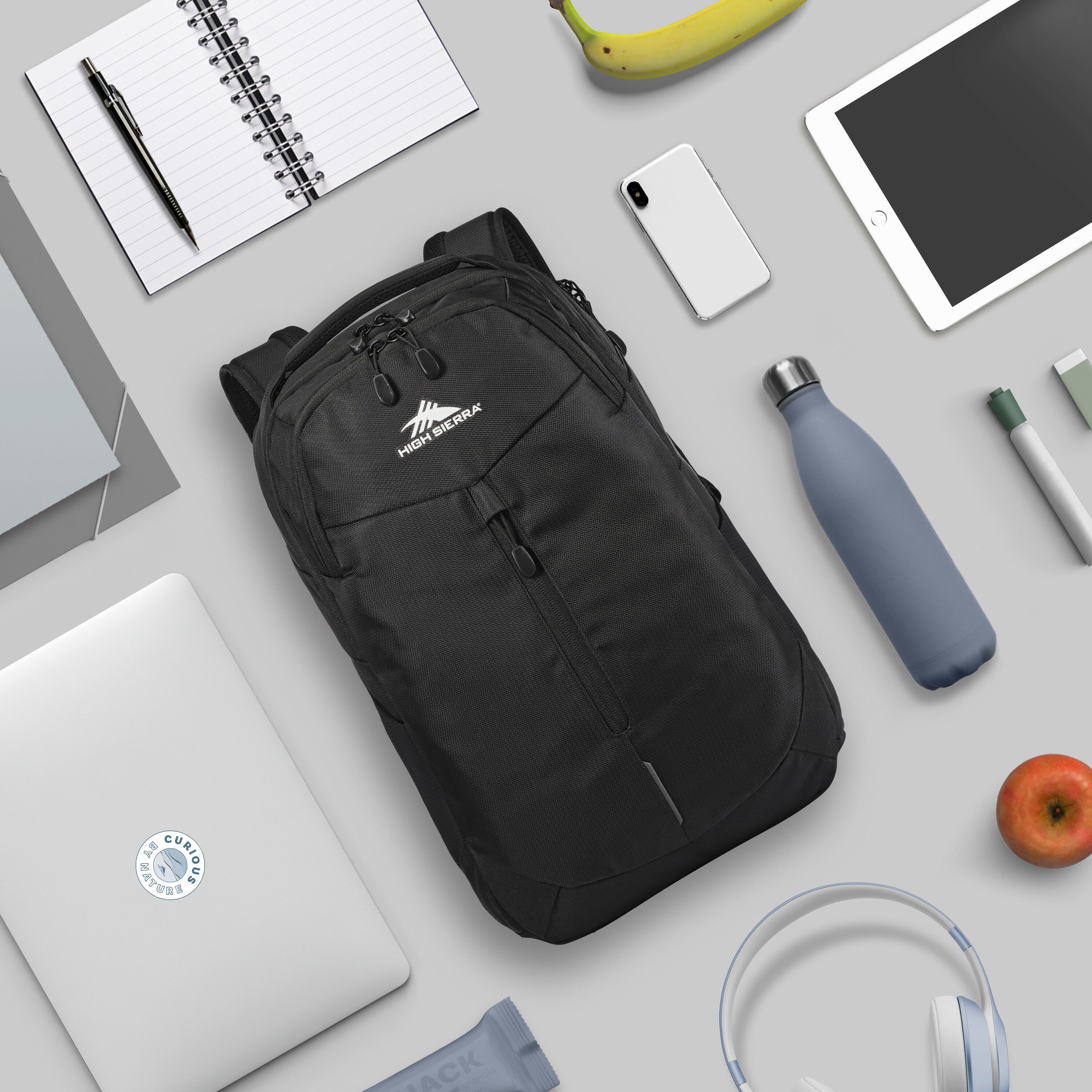 High Sierra Swerve Pro Backpack - Durable Laptop Backpack for Men & Women, Water-Resistant Travel Backpack with USB Charging Port - Perfect for Work, School, Hiking & Commuting