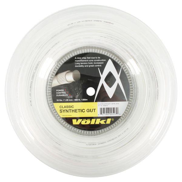 Premium Synthetic Gut Tennis String 16G (1.30mm) White Reel - Durable Performance for Recreational & Competitive Players - Perfect for All Court Surfaces & Play Styles