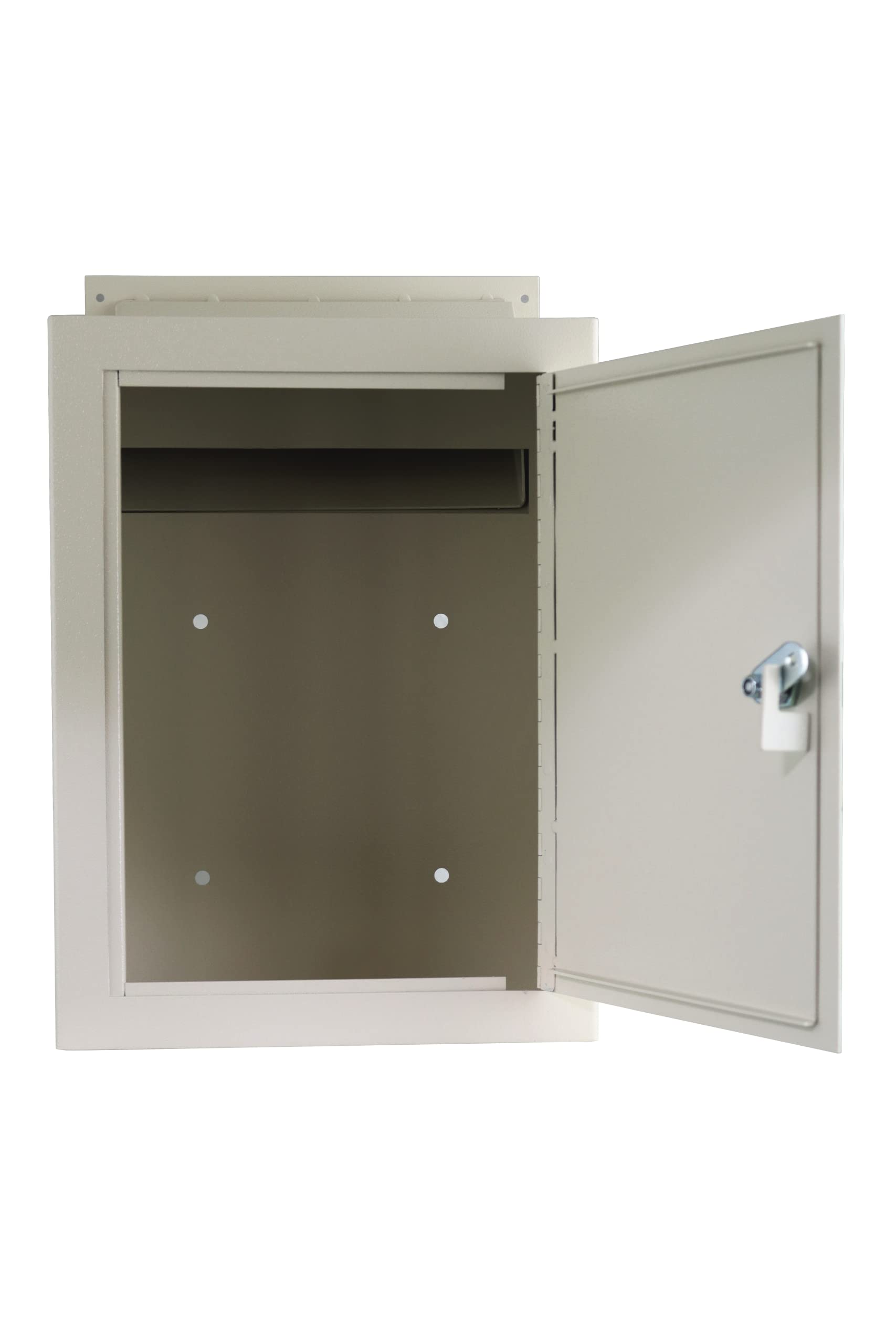 Protex MDL-170 Secure Wall/Door Drop Box for Keys, Car Remotes, Cash & Mail - Heavy Duty Double Steel Door with Metal Baffle & Adjustable Chute - Perfect for Home, Office & Commercial Security Use