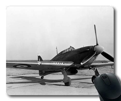 Vintage Aircraft Mouse Pad with Stitched Edges - Non-Slip Comfort Gaming & Office Desk Mat for PC, Laptop, Mac - Perfect for Gamers, Programmers & Home Office Use
