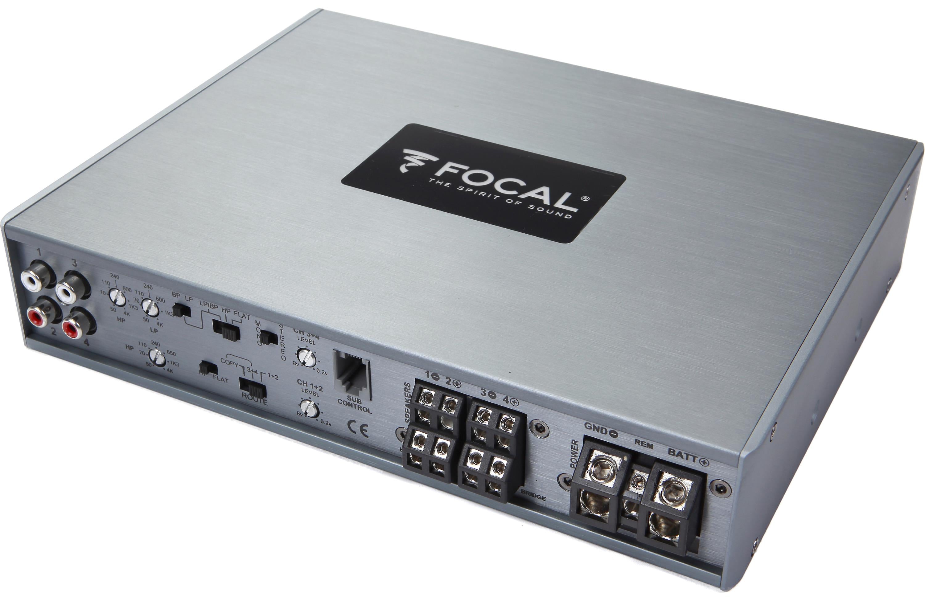 Focal FDP 4.600 4-Channel Car Amplifier - 600W High Performance Audio Power for Car Stereo System | Perfect for Upgrading Vehicle Sound System & Enhancing Music Experience