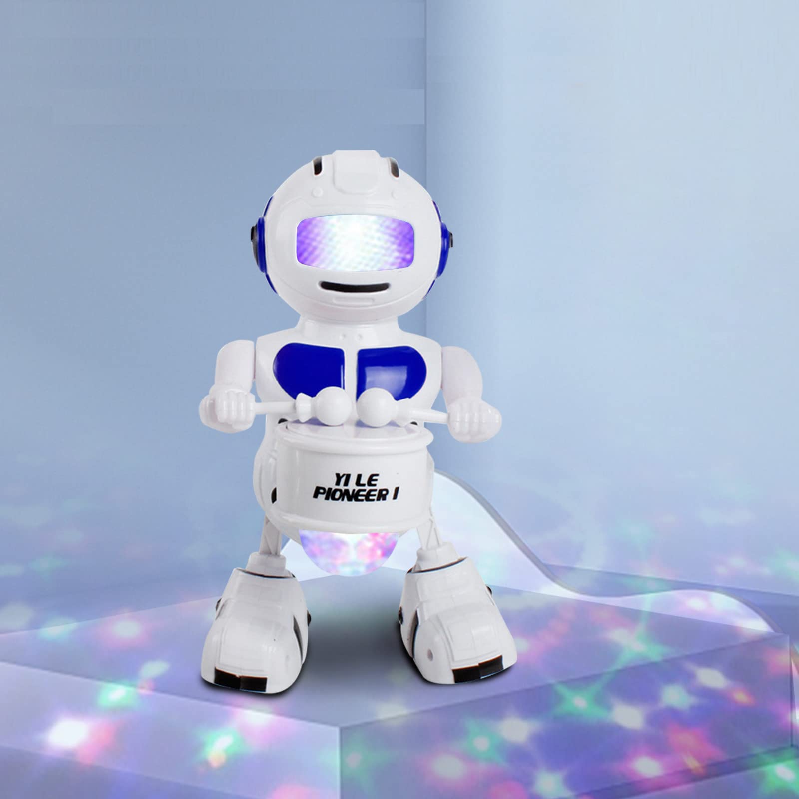 Automatic Electric Dancing Drumming Robot Toy with Music & Colorful LED Lights - Interactive STEM Toy for Kids, Perfect for Parent-Child Bonding, Birthday Gifts for Boys & Girls | Fun for Parties, Playtime & Learning Activities