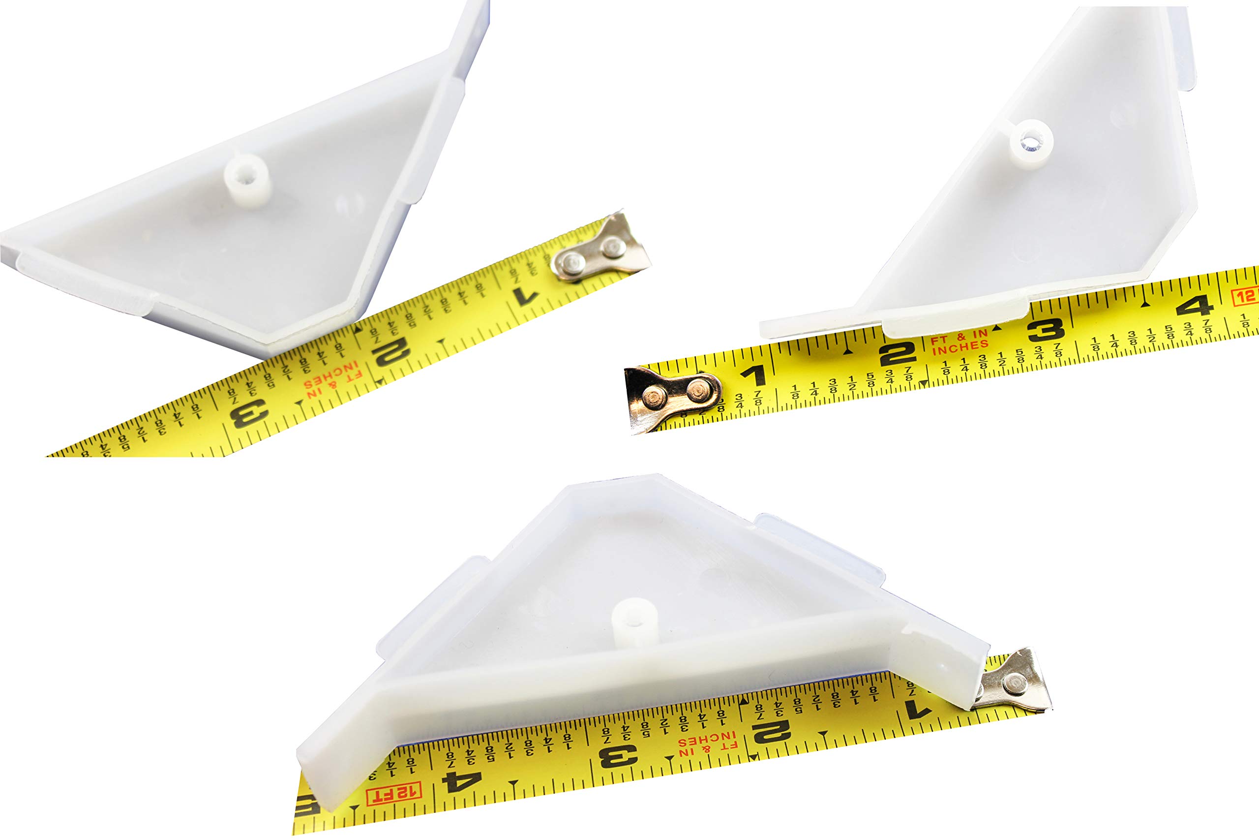200-Pack Berta 90 Degree Cabinet Corner Brackets - Heavy Duty Plastic White Triangle Support Braces for Shelves, Cabinets & Furniture (Perfect for Home, Office & DIY Projects)