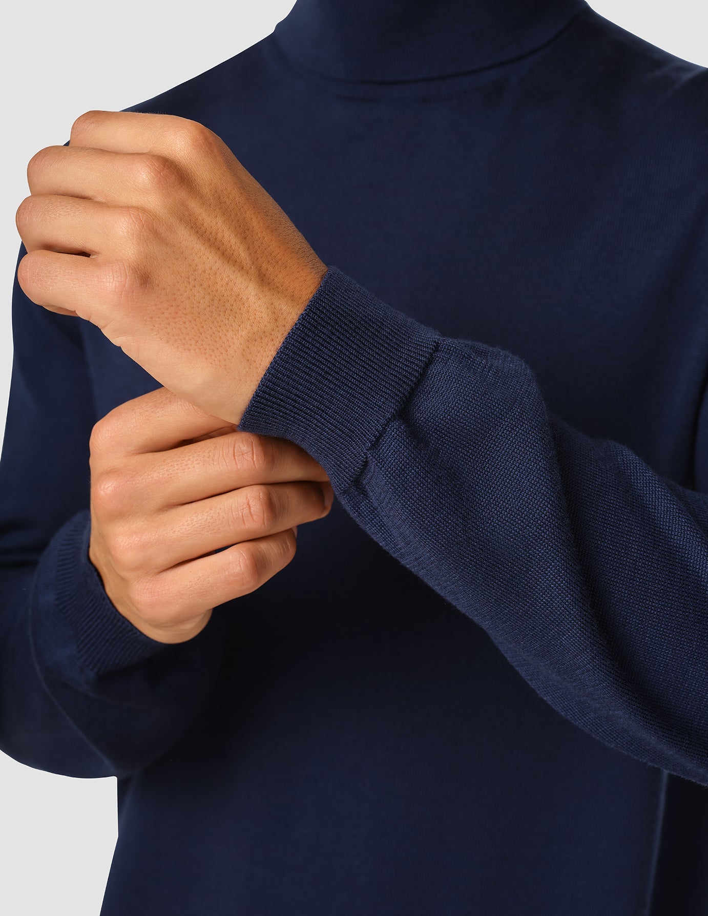 Premium Merino Wool Turtleneck Sweater for Women - Soft & Warm Navy Blue Pullover - Perfect for Winter, Office & Casual Wear