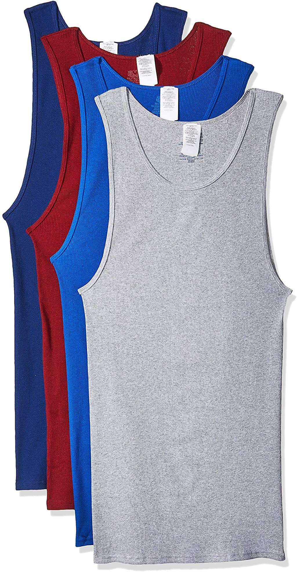 Fruit of the Loom Men's A-Shirts - Comfortable Cotton Undershirts for Everyday Wear, Layering & Casual Outfits