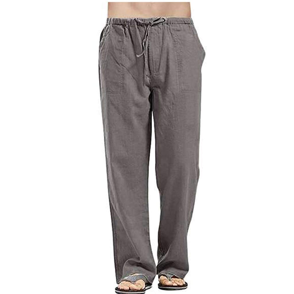 Men's Golf Pants - Casual Sport Work Trousers with Pockets & Printed Design - Breathable Stretch Pants for Golfing, Work & Outdoor Activities