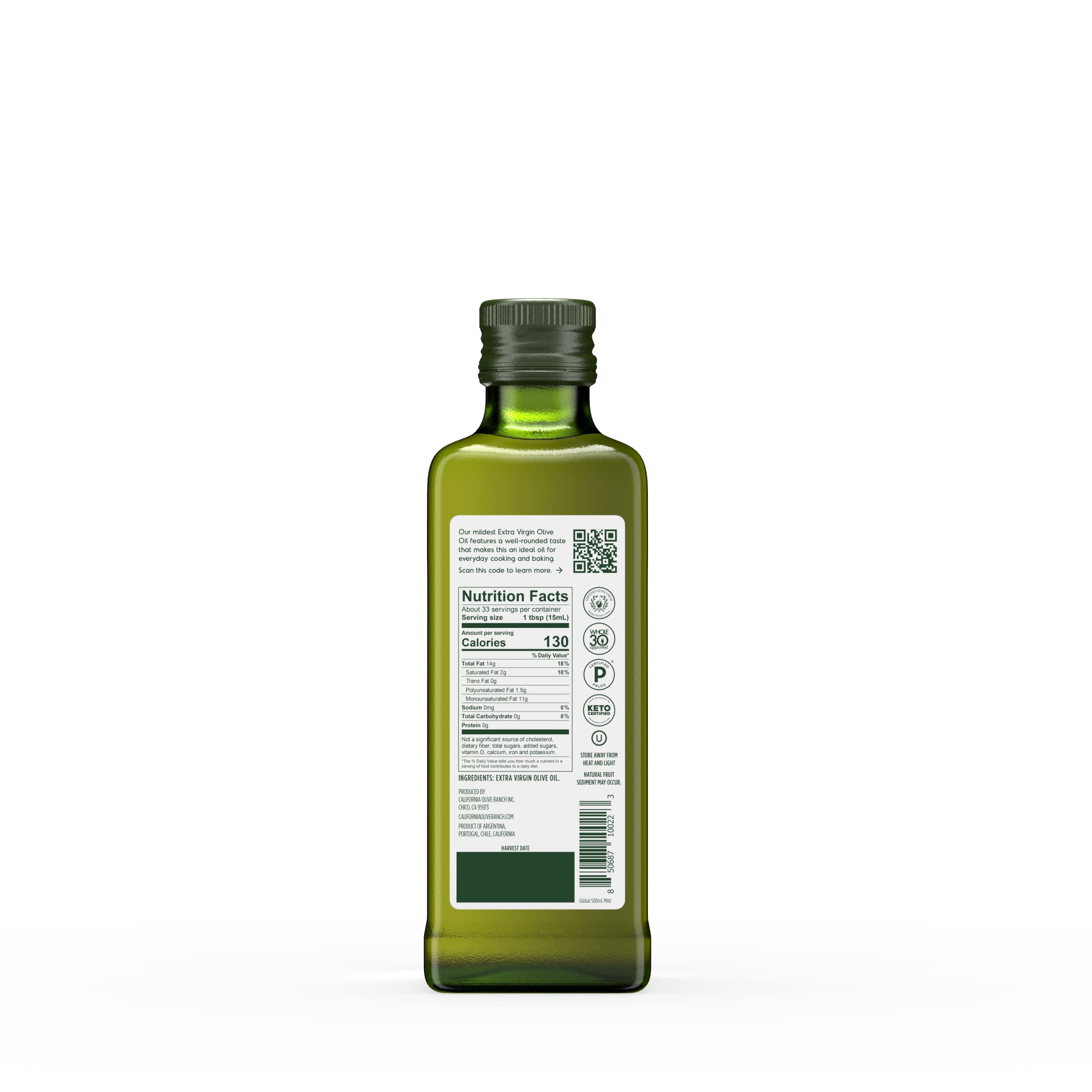 California Olive Ranch Extra Virgin Olive Oil - Mild & Buttery Flavor, 16.9 Fl Oz (Pack of 6) | Premium Cooking Oil for Salads, Pasta & Healthy Recipes | Perfect for Home Chefs & Mediterranean Dishes