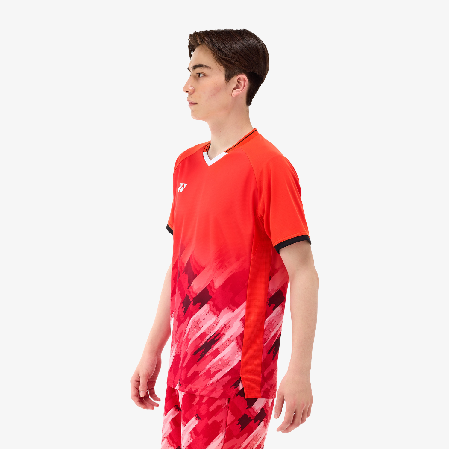 Yonex Men's Game Tennis Shirt 10581 - Flash Orange | Moisture-Wicking Performance Top for Casual & Competitive Play