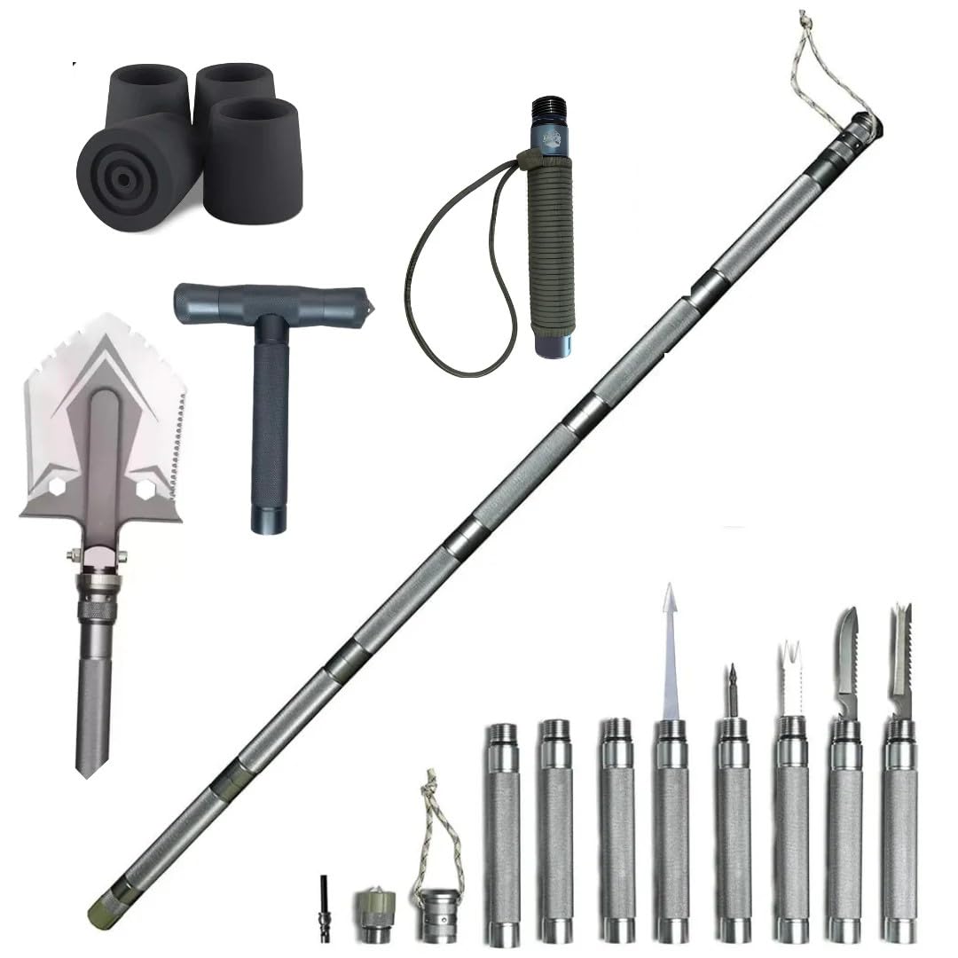 Pro Tactical Trekking Kit - 5-in-1 Outdoor Survival Gear Set for Hiking & Camping | Includes Multi-Tool, Flashlight, Compass & More | Perfect for Adventure Travel, Emergency Preparedness & Wilderness Exploration