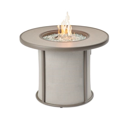 The Outdoor Greatroom Company Stonefire Round Gas Fire Pit Table - Outdoor Patio Heater for Backyard, Deck, Garden - Perfect for Entertaining & Relaxation