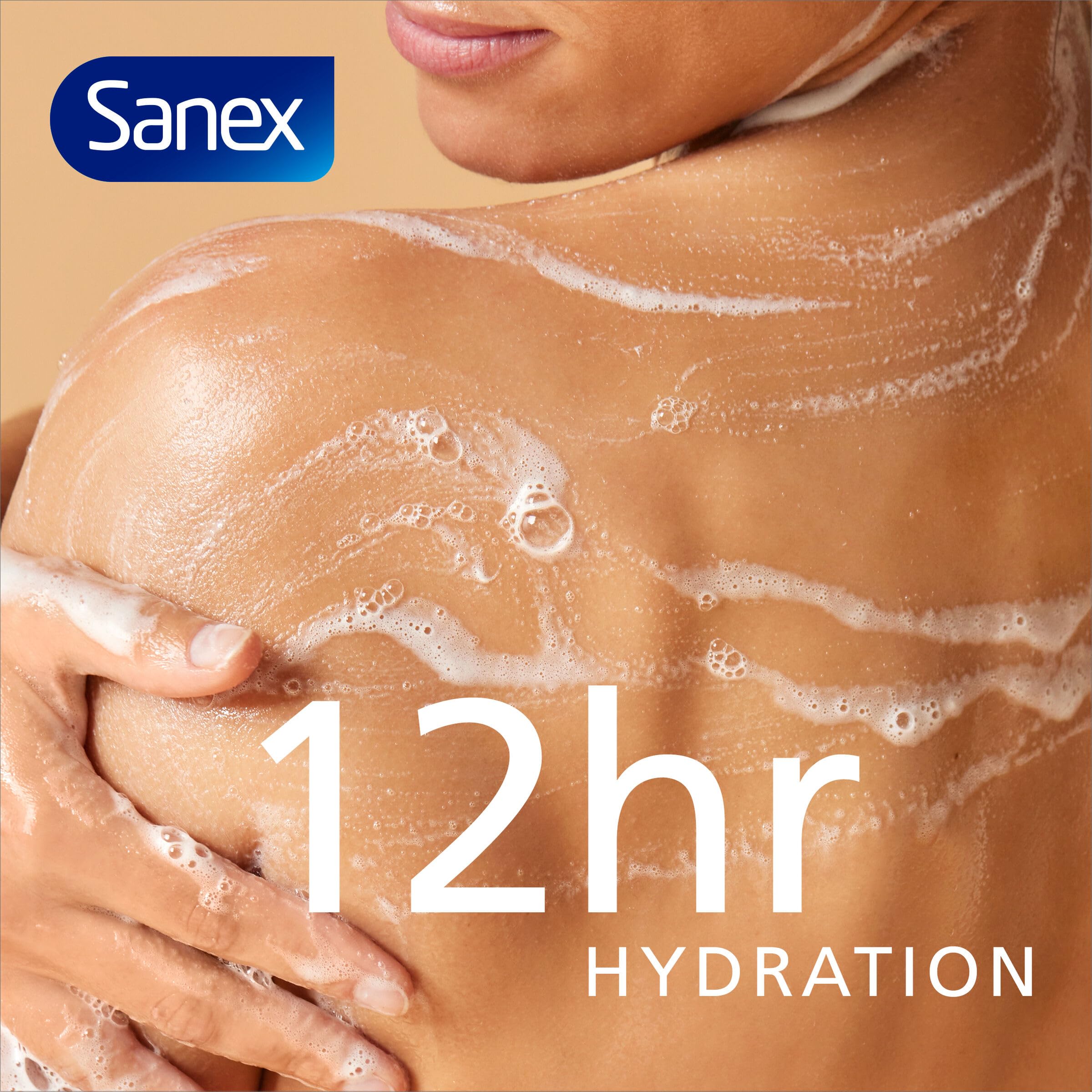 Sanex Expert Skin Health Sensitive Shower Gel - Dermatologist Tested Gentle Body Wash for Sensitive Skin - 6 Pack (450ml Each) - Hydrating & Soothing Formula for Daily Shower & Post-Workout Care