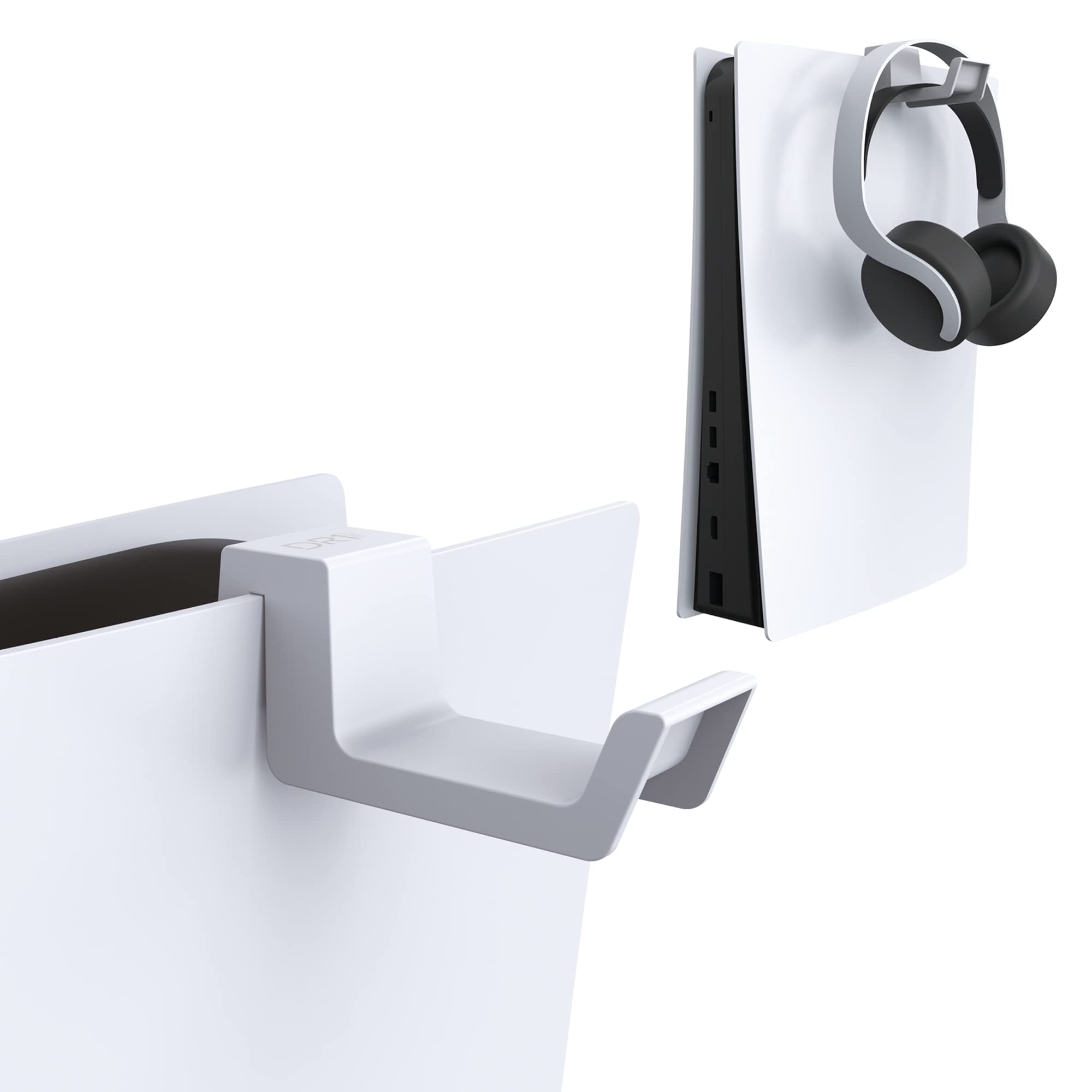 DR1TECH GameHook5+ Gaming Headset Stand Holder for PS5 - Space Saving Design, Scratch Resistant - Perfect PS5 Accessories for Gaming Setup & Desk Organization