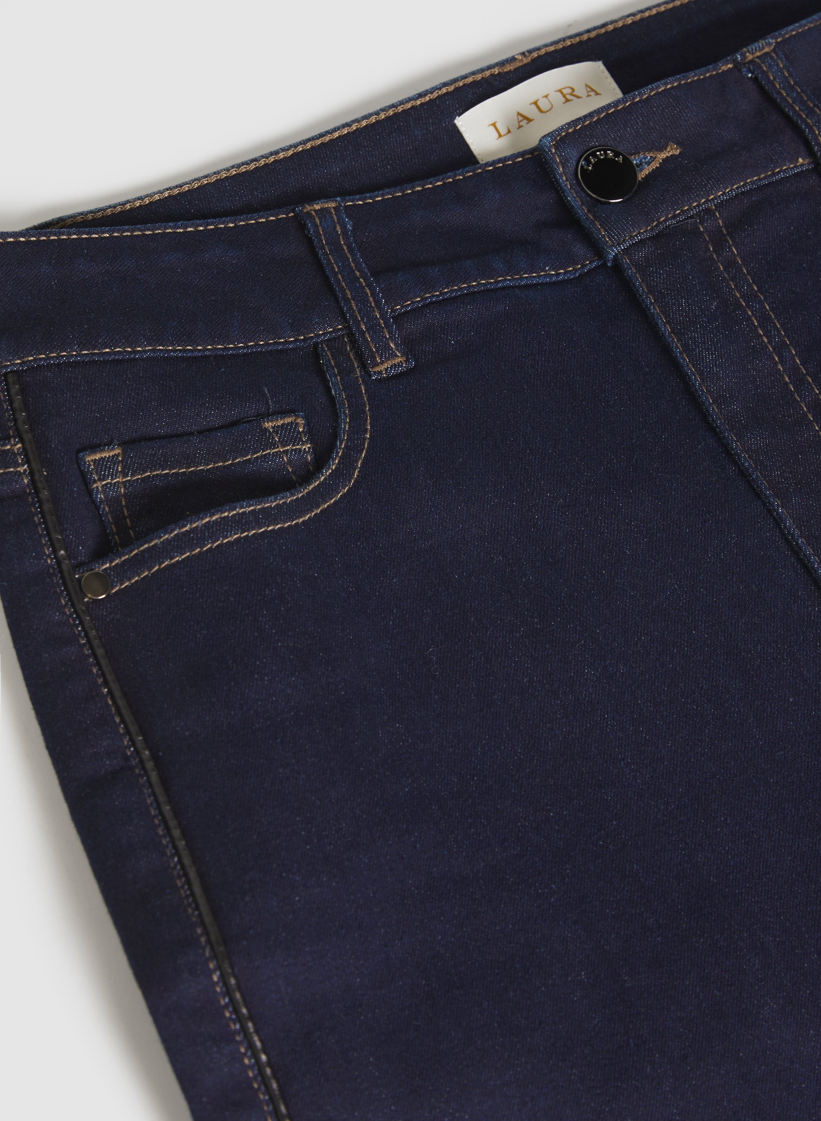 Flare Leg Jeans for Women - Napoleon Blue High Waisted Stretch Denim Pants | Laura 100212 421 | Perfect for Casual Wear, Date Night & Vintage Outfits