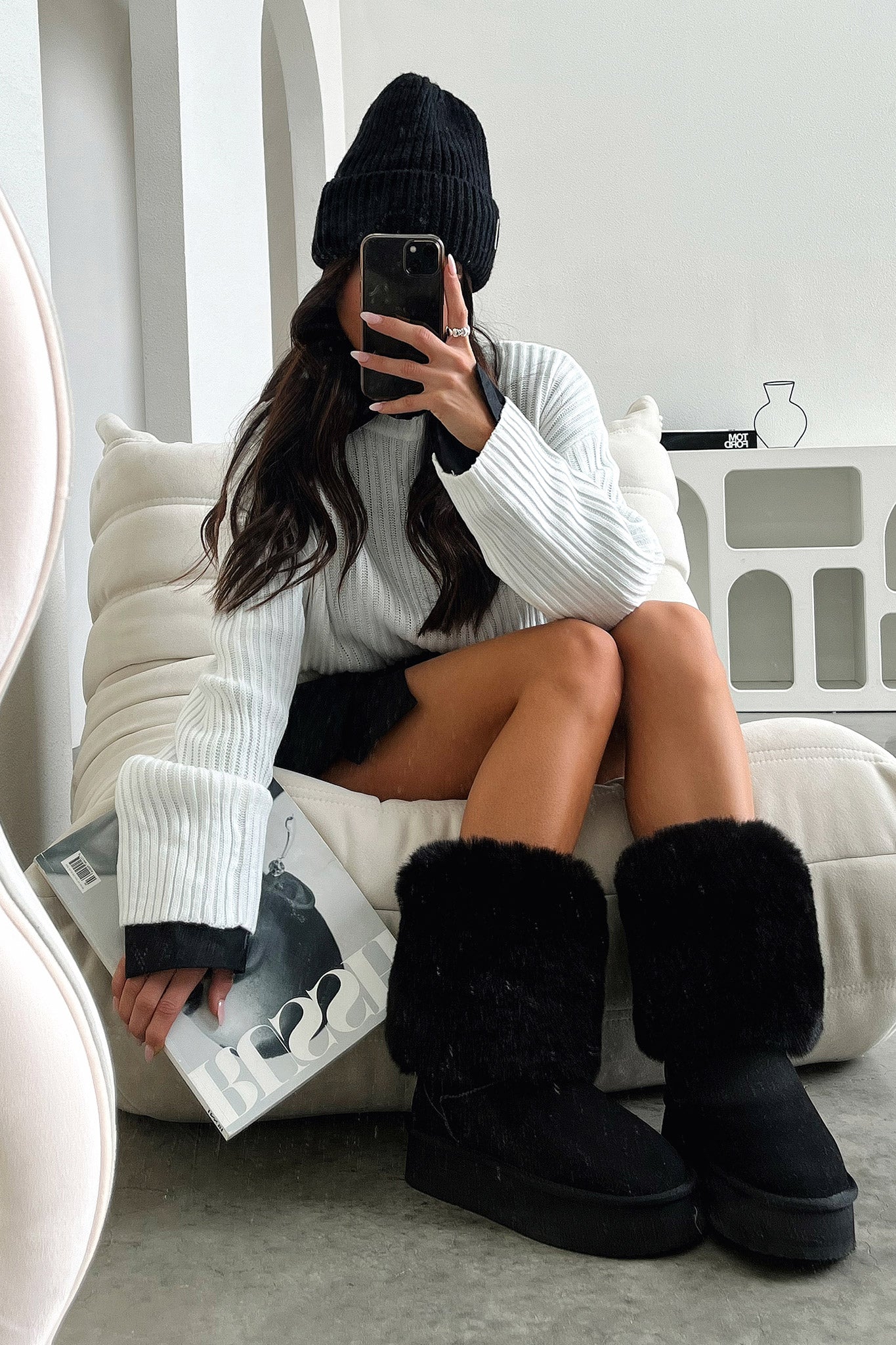 Aida Platform Boots for Women - Stylish Black Chunky Heel Ankle Boots | Perfect for Fall, Winter & Casual Outfits